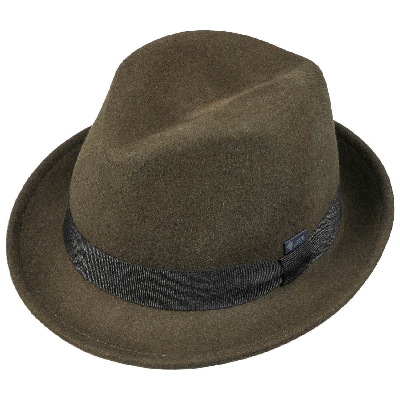 Lipodo Lipodo Children's Wool Felt Trilby Hat - Italian Style & Quality oliv Mädchenmode