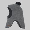 MAXIMO Mädchenmode MAXIMO GOTS Mini Slip-On Hat - Wool Fleece, Organic Jersey, Made in Germany mittelgrau