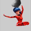 EplusM Mädchenmode Miraculous Ladybug Children's Winter Hat with Pom-pom, Red, Size 52 cm Head Circumference