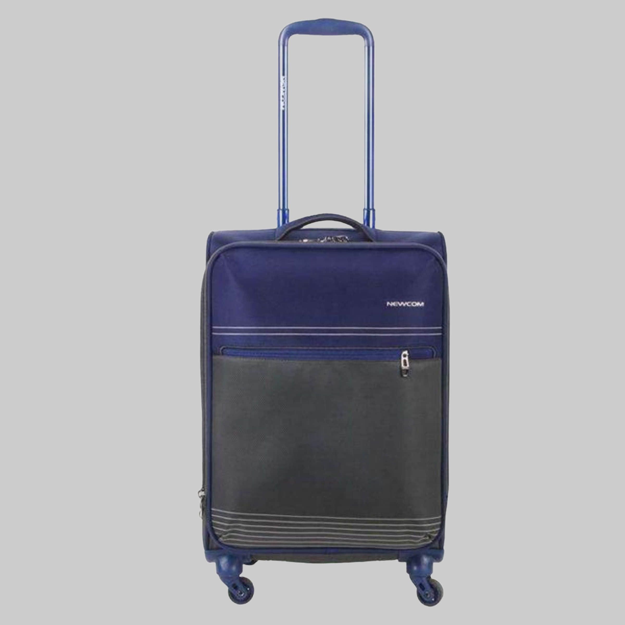 NEWCOM NEWCOM 20-inch Expandable Soft-Shell Luggage - Blue/Grey Travel Suitcase blau Koffer & Reisegepäck