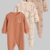 Babymode Next Next 3-Pack Cotton Baby Sleepsuits | Gentle Comfort for Little Ones Brown
