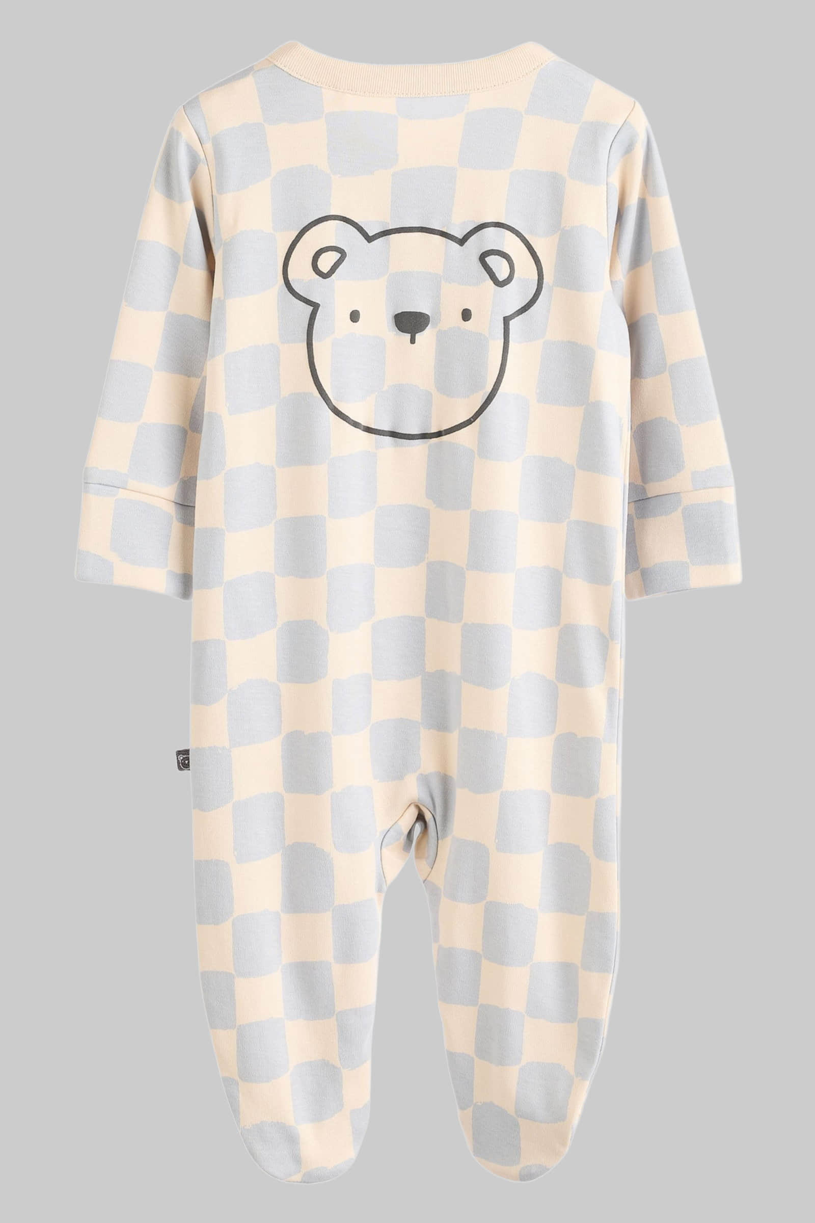 Next 3-Pack Cotton Baby Sleepsuits | Gentle Comfort for Little Ones Bear Check Next Babymode