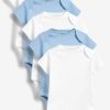 Next 5-Pack Baby Short-Sleeve Bodysuits - Premium Comfort & Value Blue/White Next Babymode