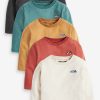 Next Men's 5-Pack Long Sleeve Shirts | Slim Fit Cotton Blend Mineral Next Babymode