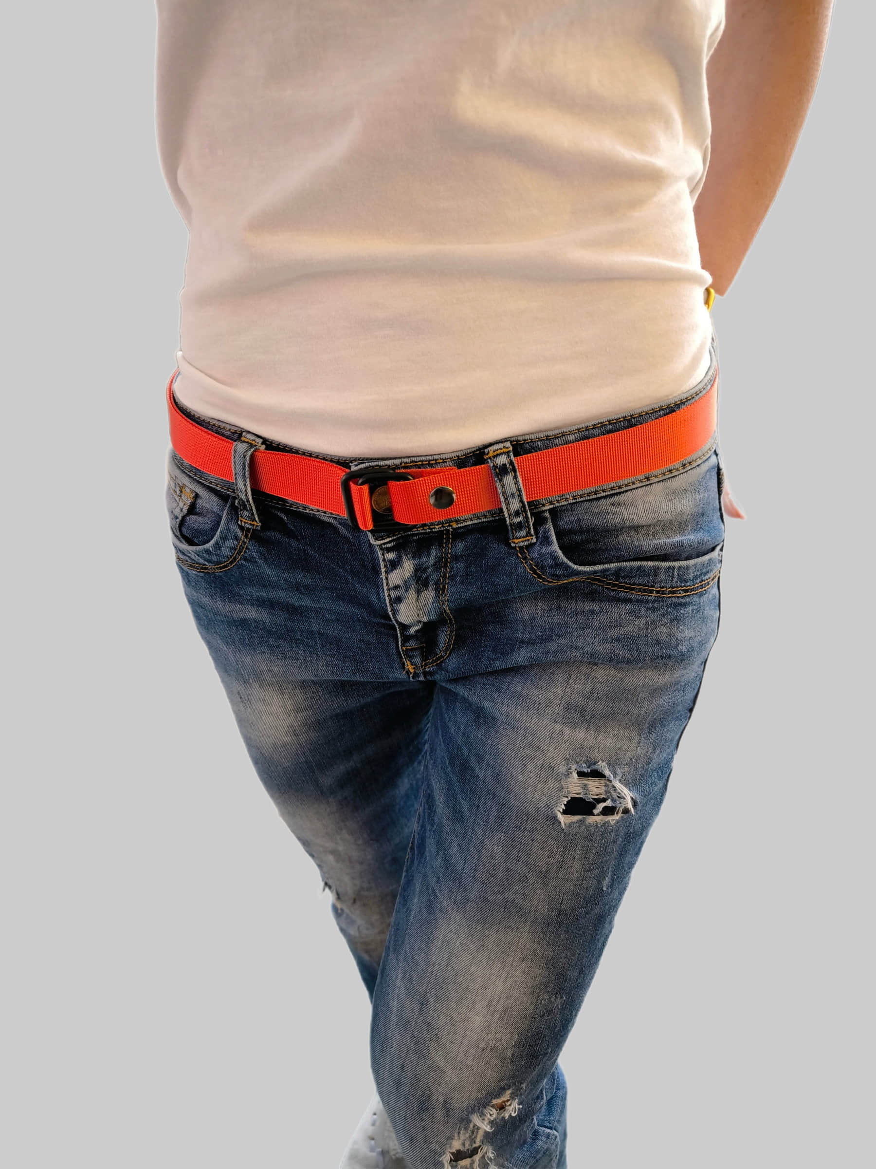 PaulZdrada Fabric Belt - Sport/Jeans/Premium Uni - Modern Hanger Style Orange PaulZdrada Jungenmode