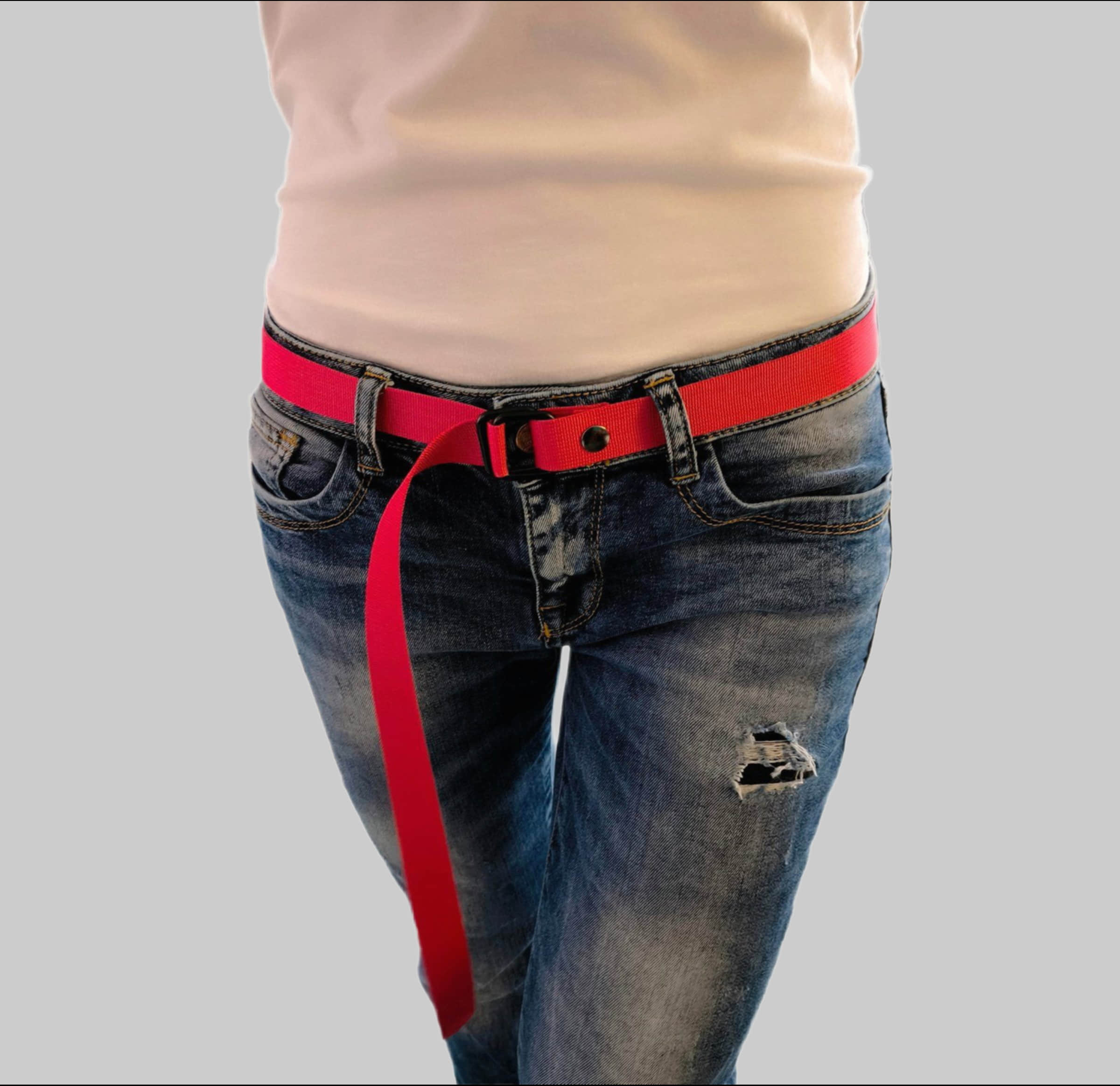 PaulZdrada Fabric Belt - Sport/Jeans/Premium Uni - Modern Hanger Style Rot Jungenmode PaulZdrada