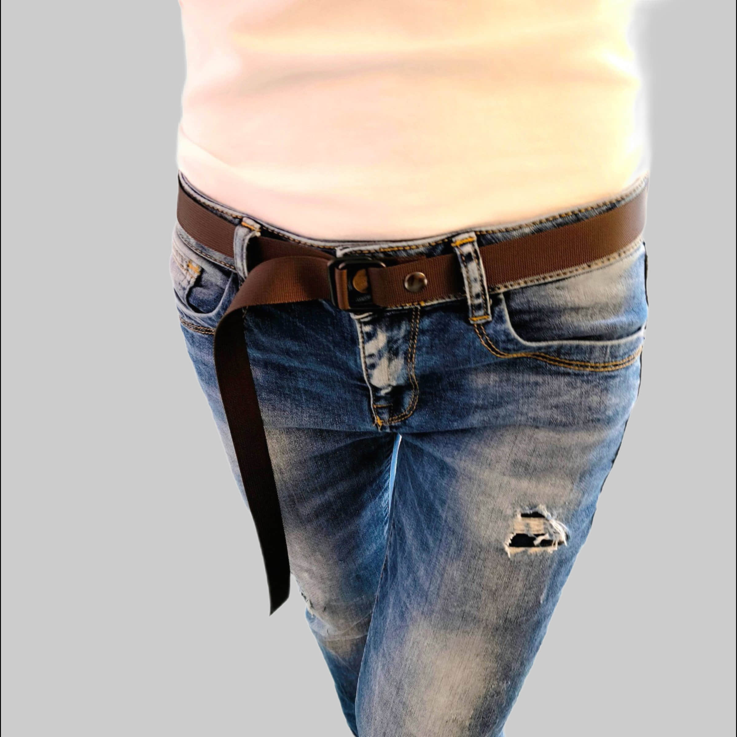 PaulZdrada Fabric Belt - Sport/Jeans/Premium Uni - Modern Hanger Style Schokolade PaulZdrada Jungenmode