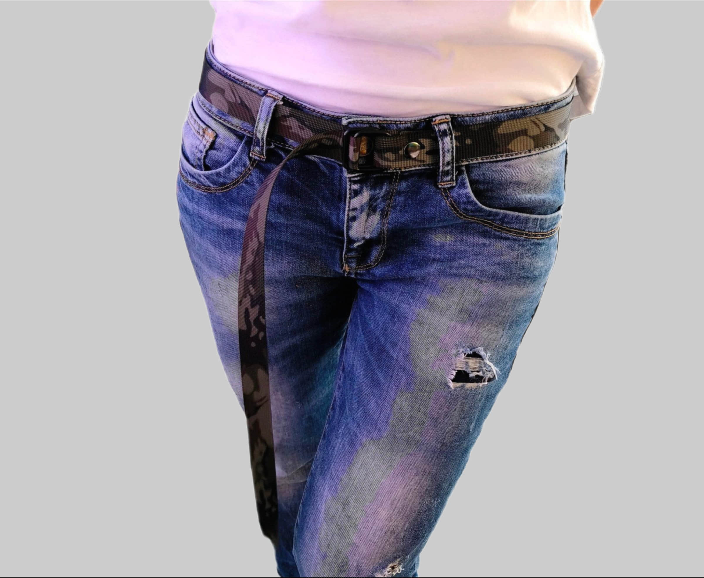 PaulZdrada Fabric Belt - Sport/Jeans/Premium Uni - Modern Hanger Style Tarn Dunkel Jungenmode PaulZdrada