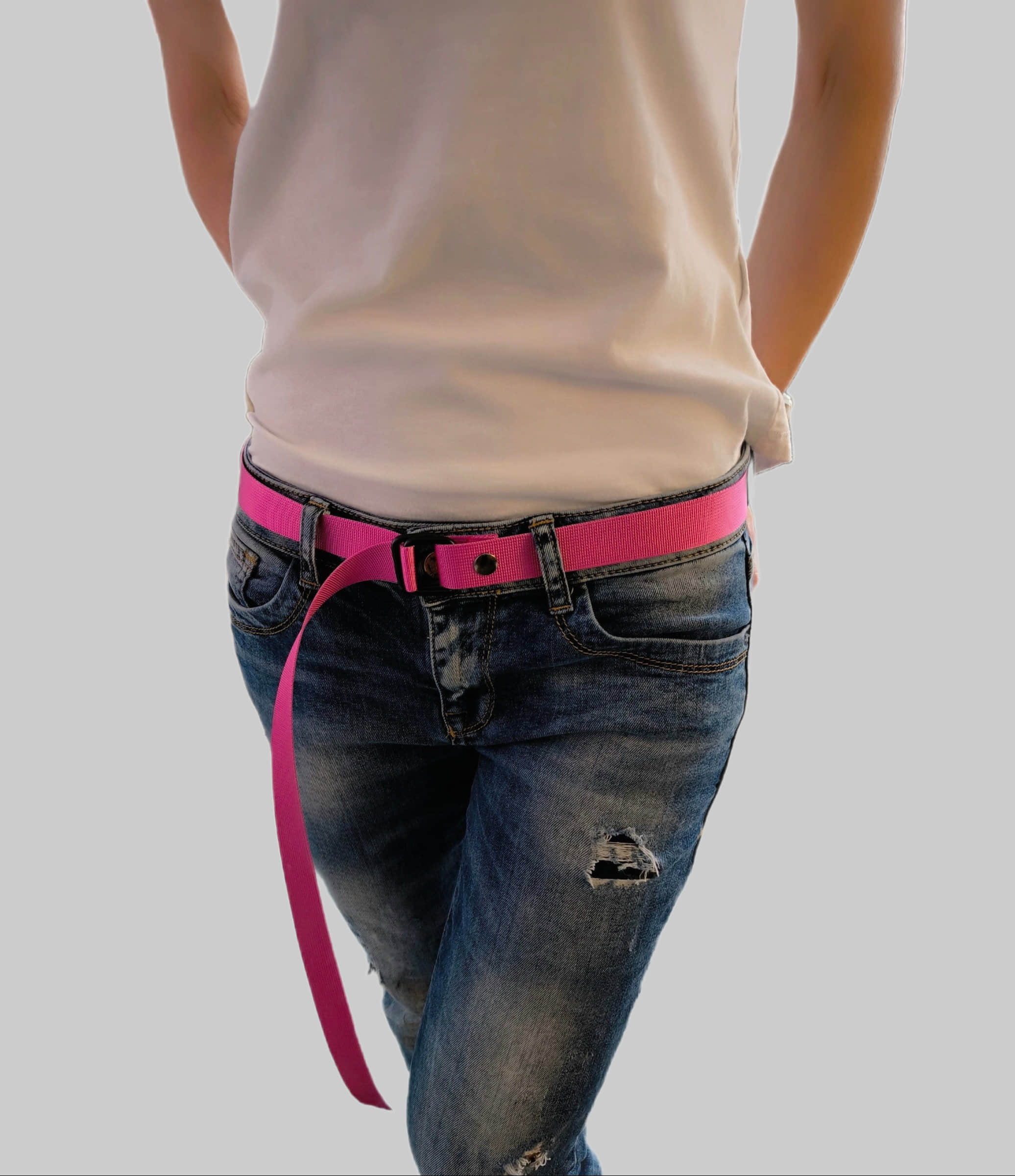PaulZdrada Fabric Belt - Sport/Jeans/Premium Uni - Modern Hanger Style Fuchsia PaulZdrada Jungenmode