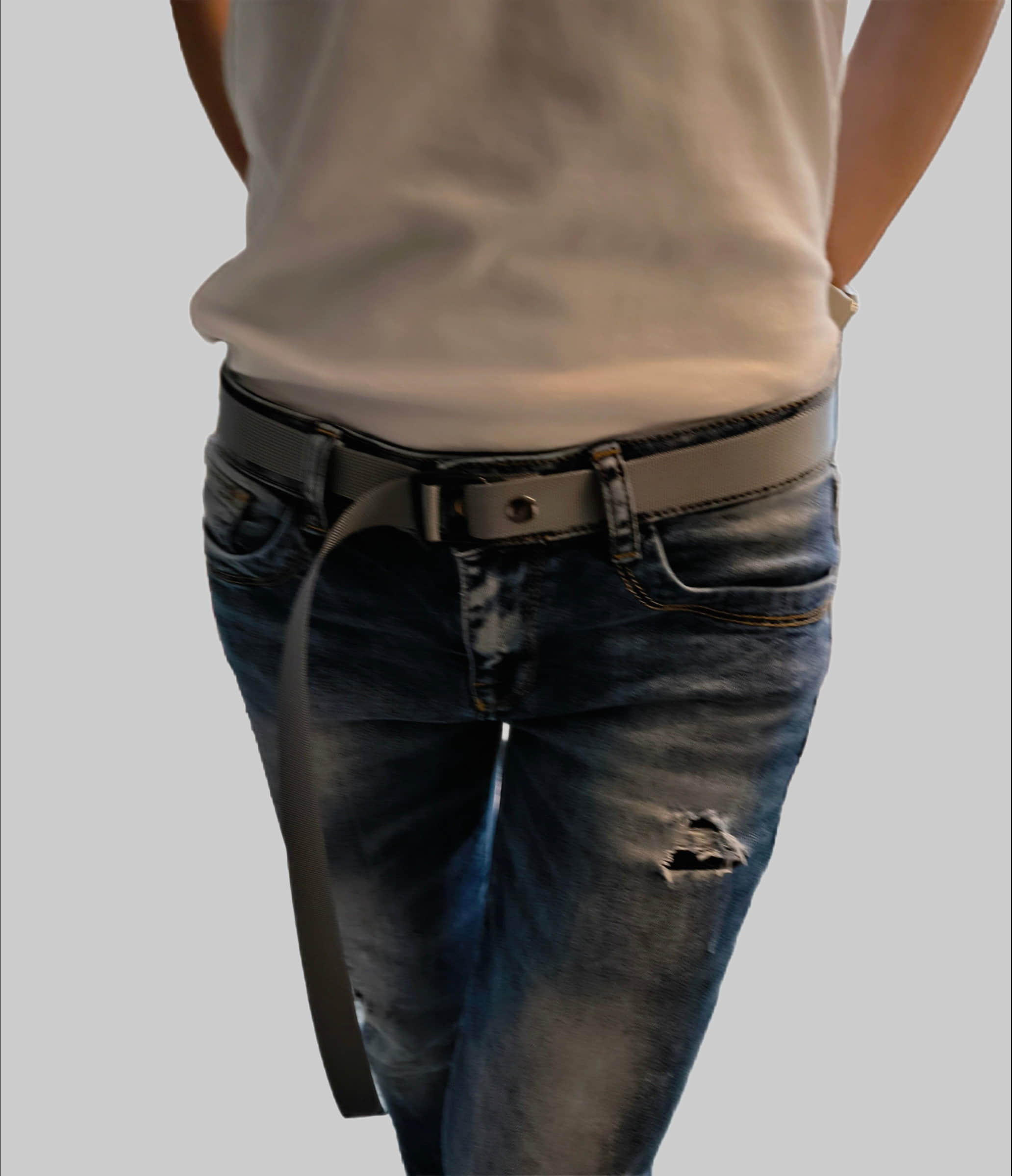 PaulZdrada Jungenmode PaulZdrada Fabric Belt - Sport/Jeans/Premium Uni - Modern Hanger Style Grau