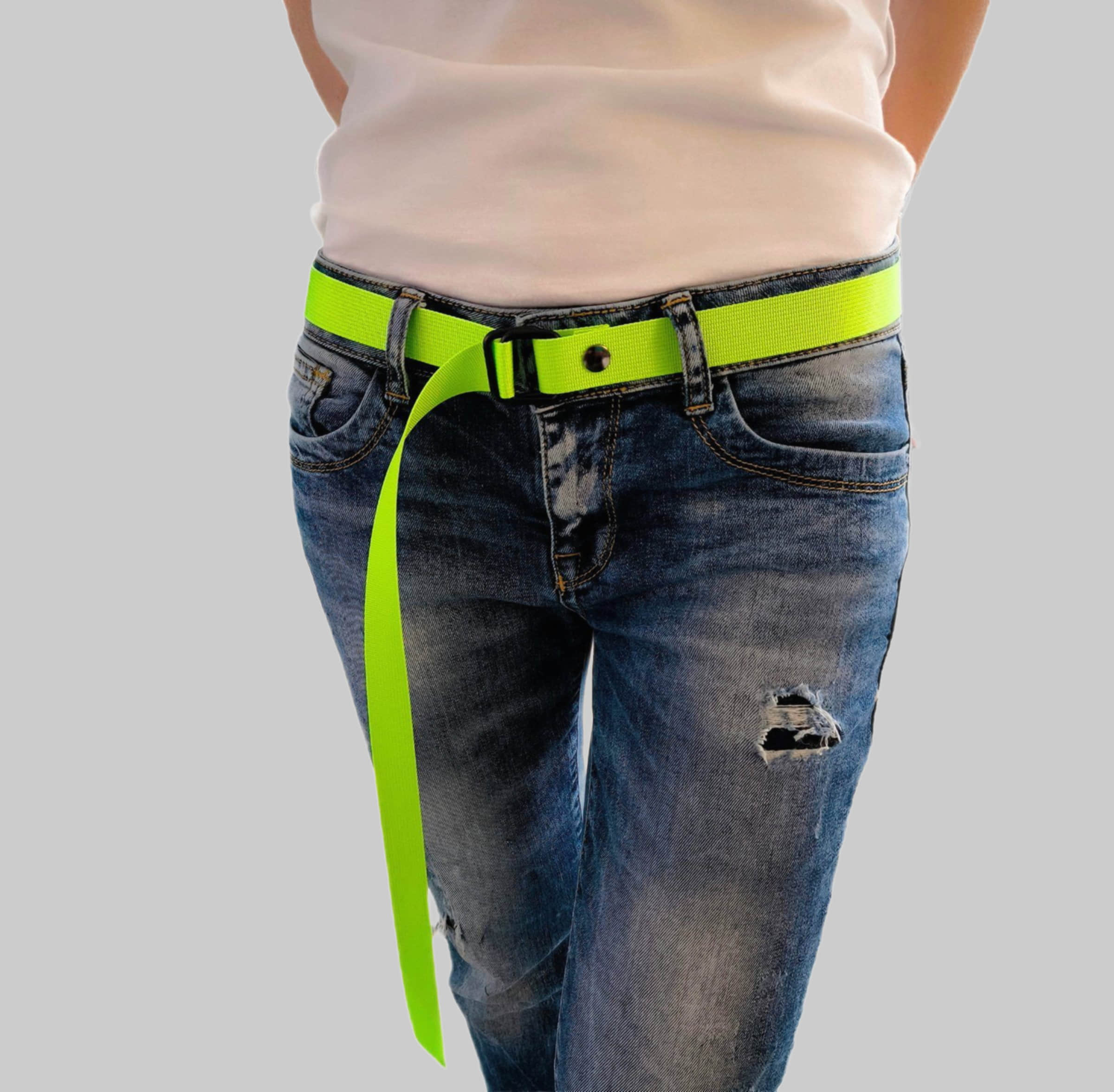 PaulZdrada Fabric Belt - Sport/Jeans/Premium Uni - Modern Hanger Style Grün Neon Jungenmode PaulZdrada