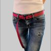 PaulZdrada Fabric Belt - Sport/Jeans/Premium Uni - Modern Hanger Style Karmesinrot PaulZdrada Jungenmode
