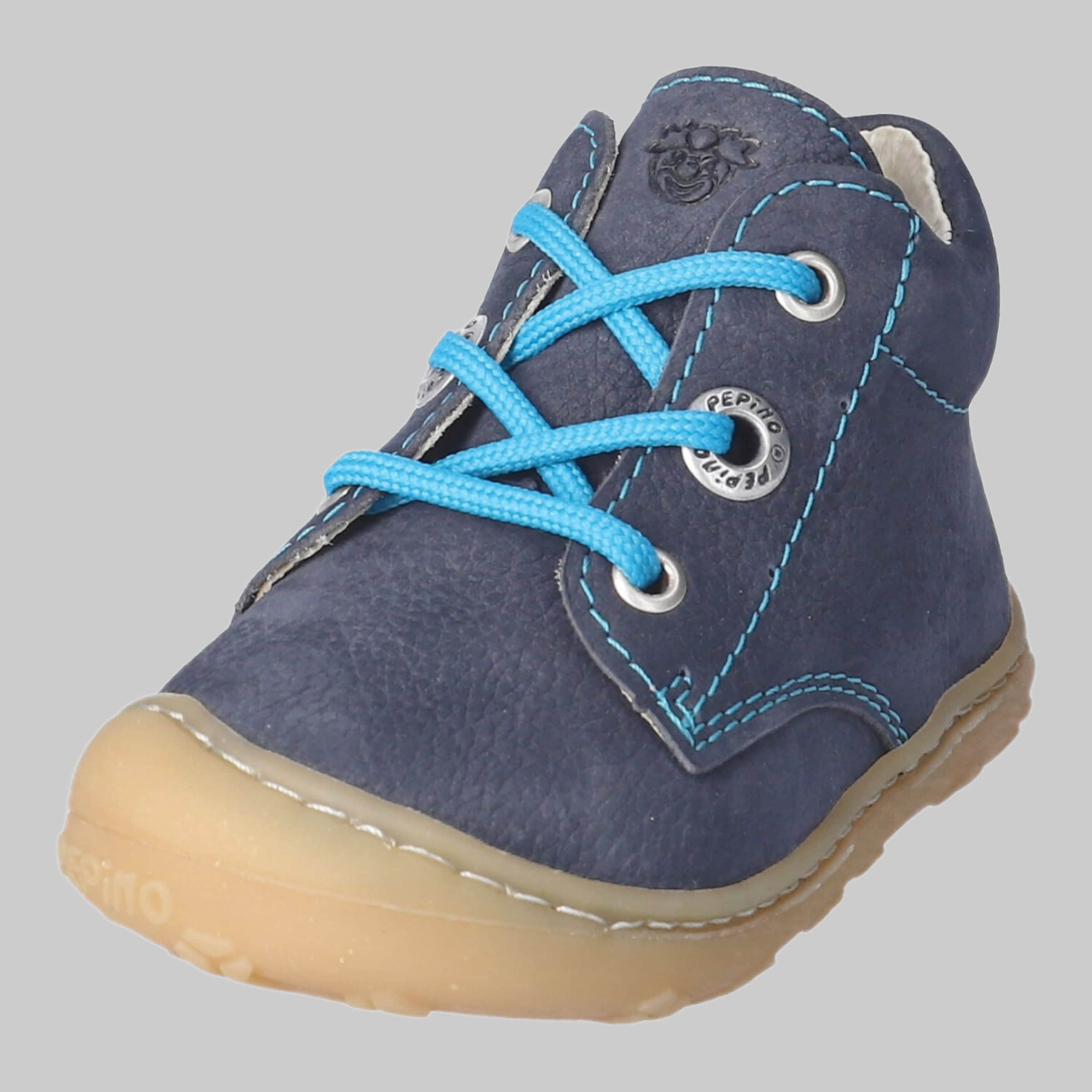 PEPINO by RICOSTA Lauflernschuhe Ricosta Pepino 'Cory' Lauflerner: Premium Leather Kids Running Shoe - WMS Fit see/türkis