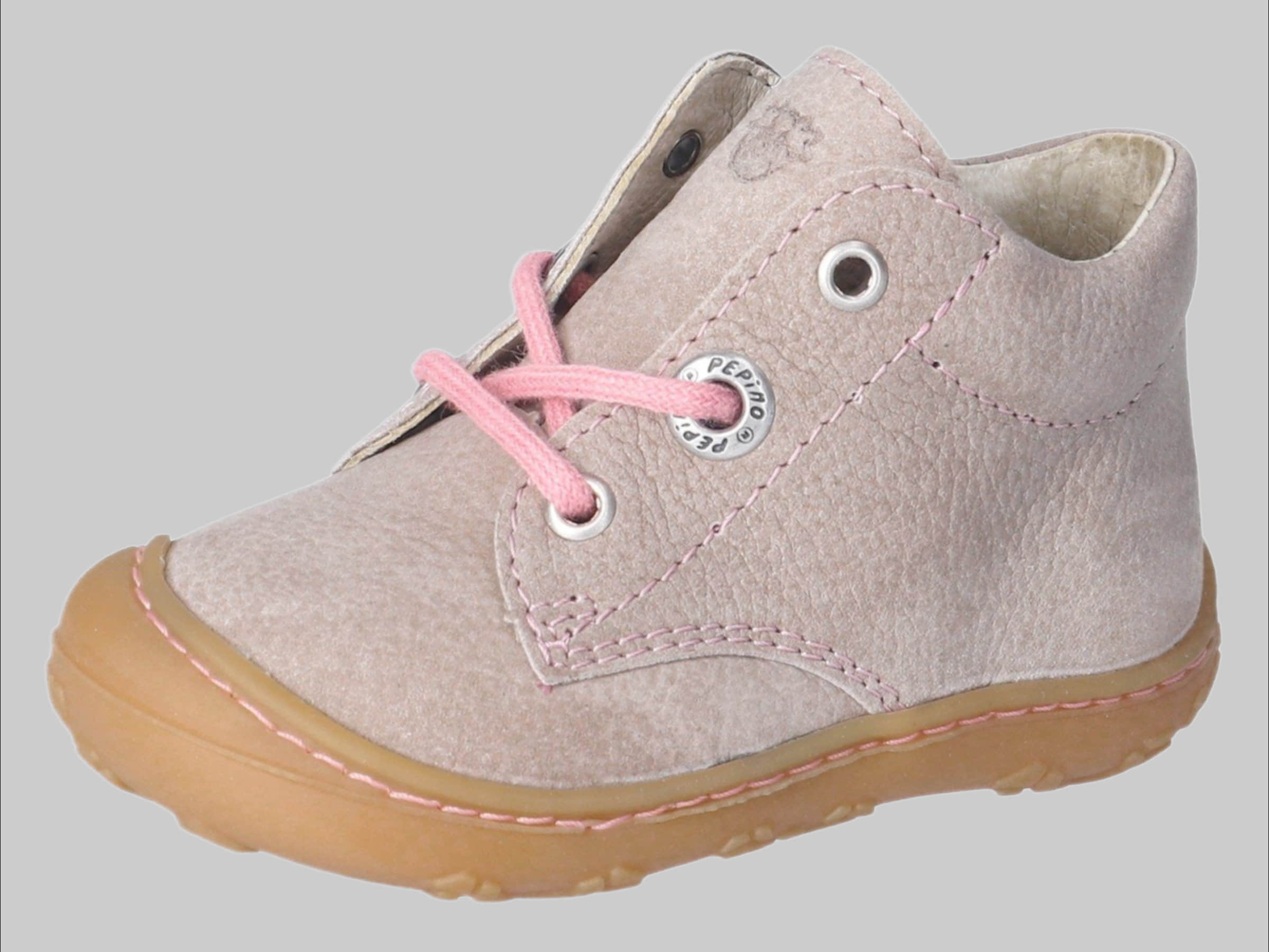 PEPINO by RICOSTA Ricosta Pepino 'Cory' Lauflerner: Premium Leather Kids Running Shoe - WMS Fit kiesfarben Babymode