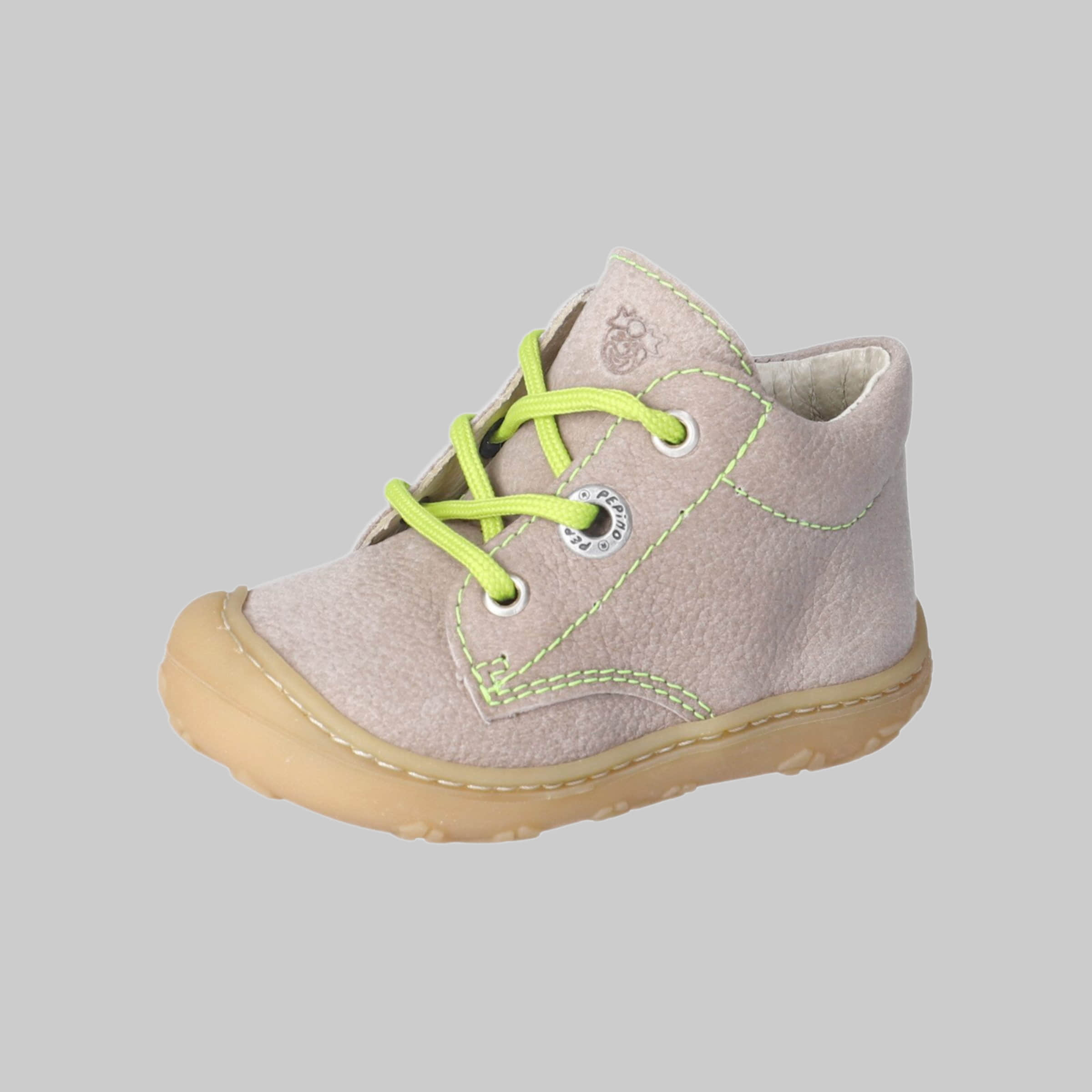 Ricosta Pepino 'Cory' Lauflerner: Premium Leather Kids Running Shoe - WMS Fit kies/neong PEPINO by RICOSTA Stiefel
