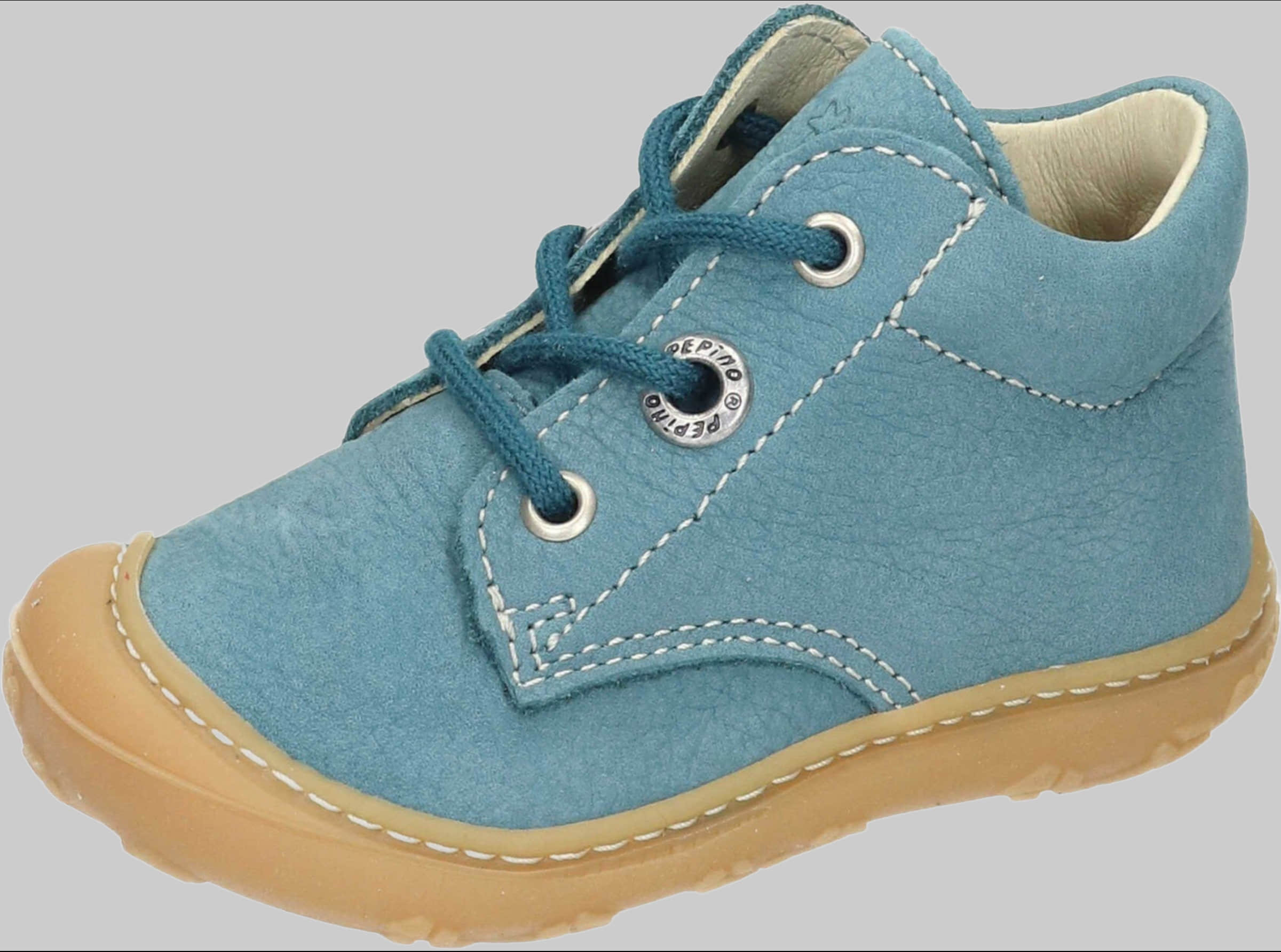 Ricosta Pepino 'Cory' Lauflerner: Premium Leather Kids Running Shoe - WMS Fit hellblau Babymode PEPINO by RICOSTA