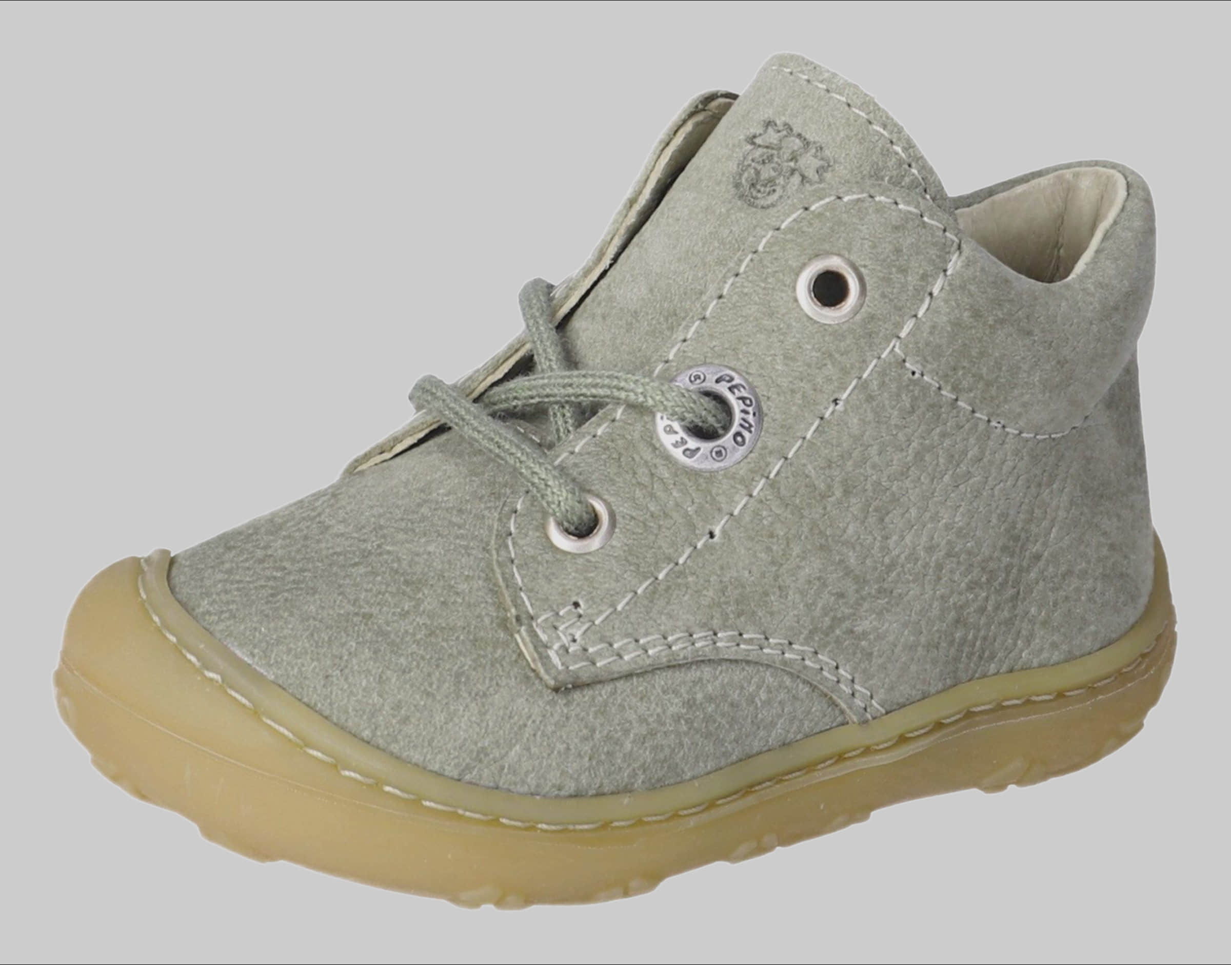 PEPINO by RICOSTA Mädchenmode Ricosta Pepino 'Cory' Lauflerner: Premium Leather Kids Running Shoe - WMS Fit eukalyptus