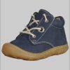 Babymode PEPINO by RICOSTA Ricosta Pepino 'Cory' Lauflerner: Premium Leather Kids Running Shoe - WMS Fit Dunkelblau