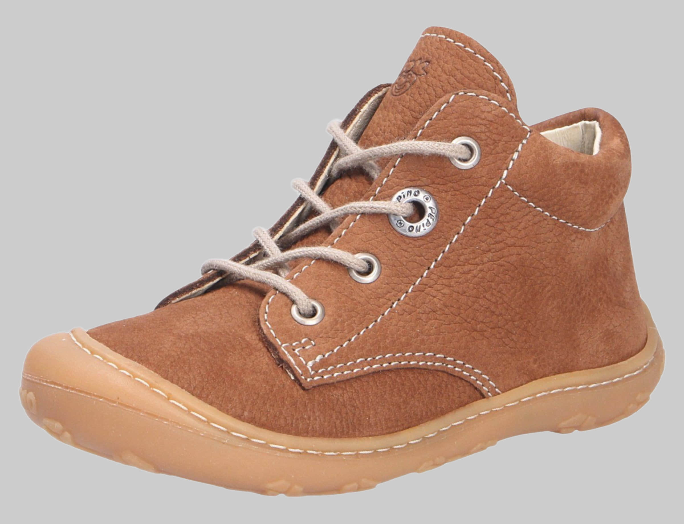 PEPINO by RICOSTA Ricosta Pepino 'Cory' Lauflerner: Premium Leather Kids Running Shoe - WMS Fit Curry Lauflernschuhe