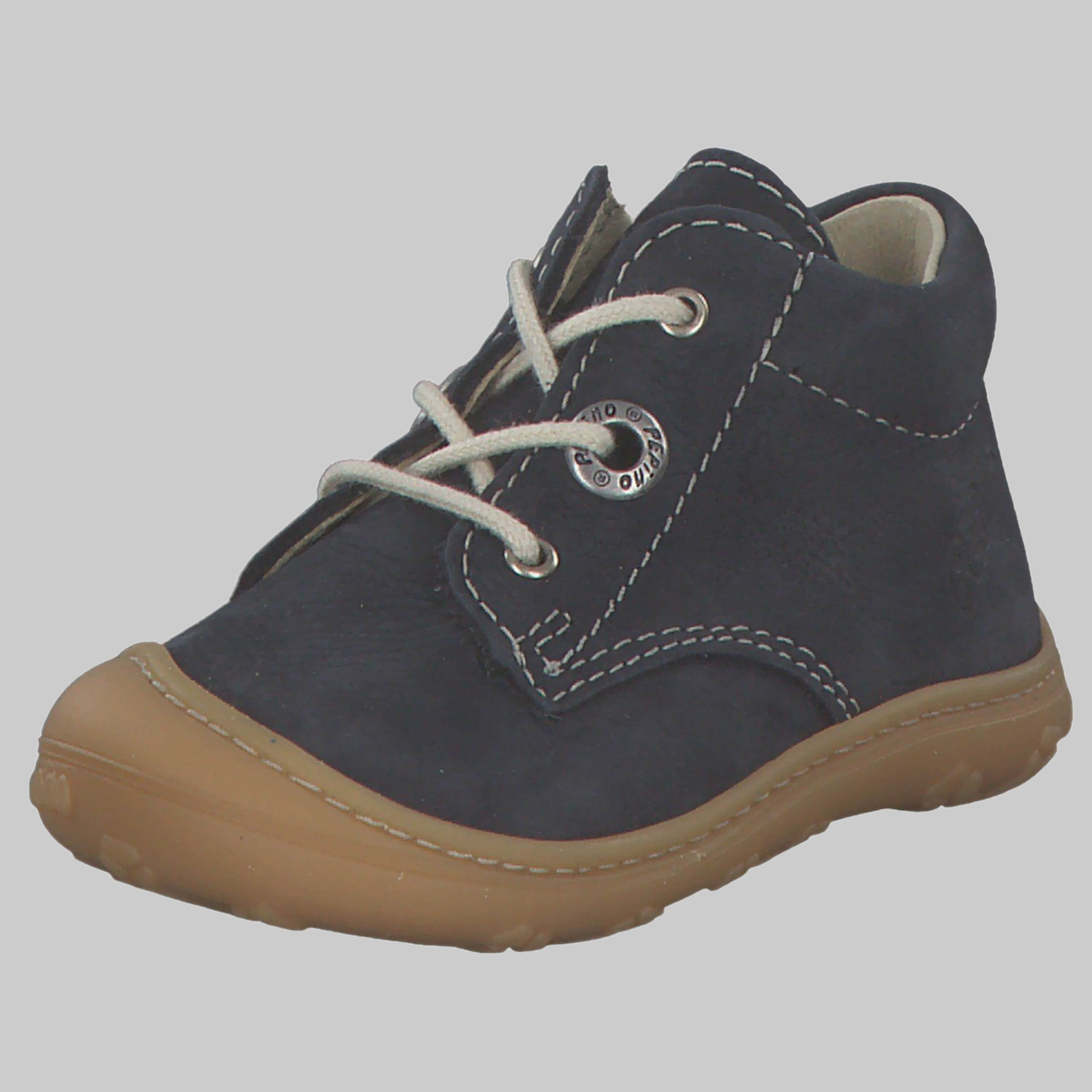 Ricosta Pepino 'Cory' Lauflerner: Premium Leather Kids Running Shoe - WMS Fit Blau (See) Babymode PEPINO by RICOSTA
