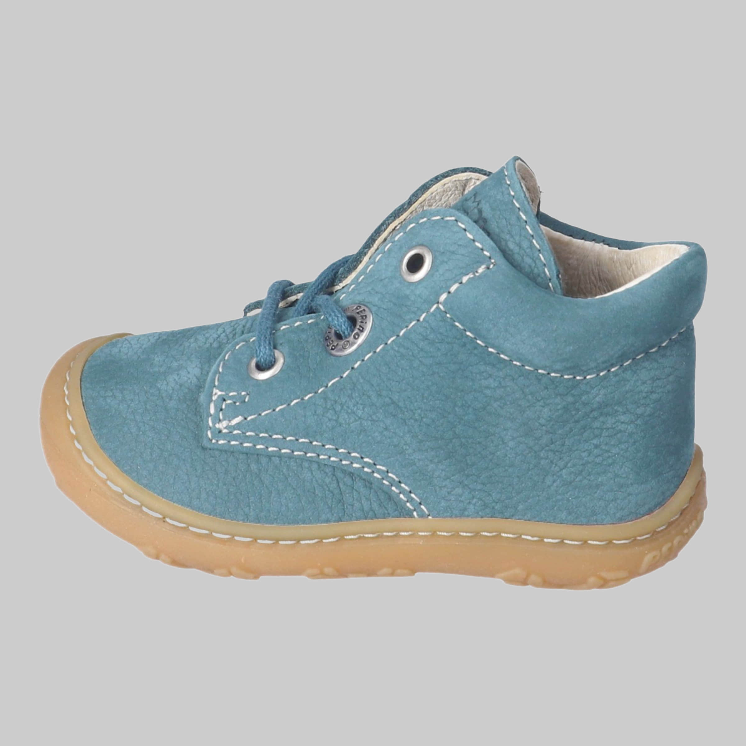 Babymode PEPINO by RICOSTA Ricosta Pepino 'Cory' Lauflerner: Premium Leather Kids Running Shoe - WMS Fit storm (540)