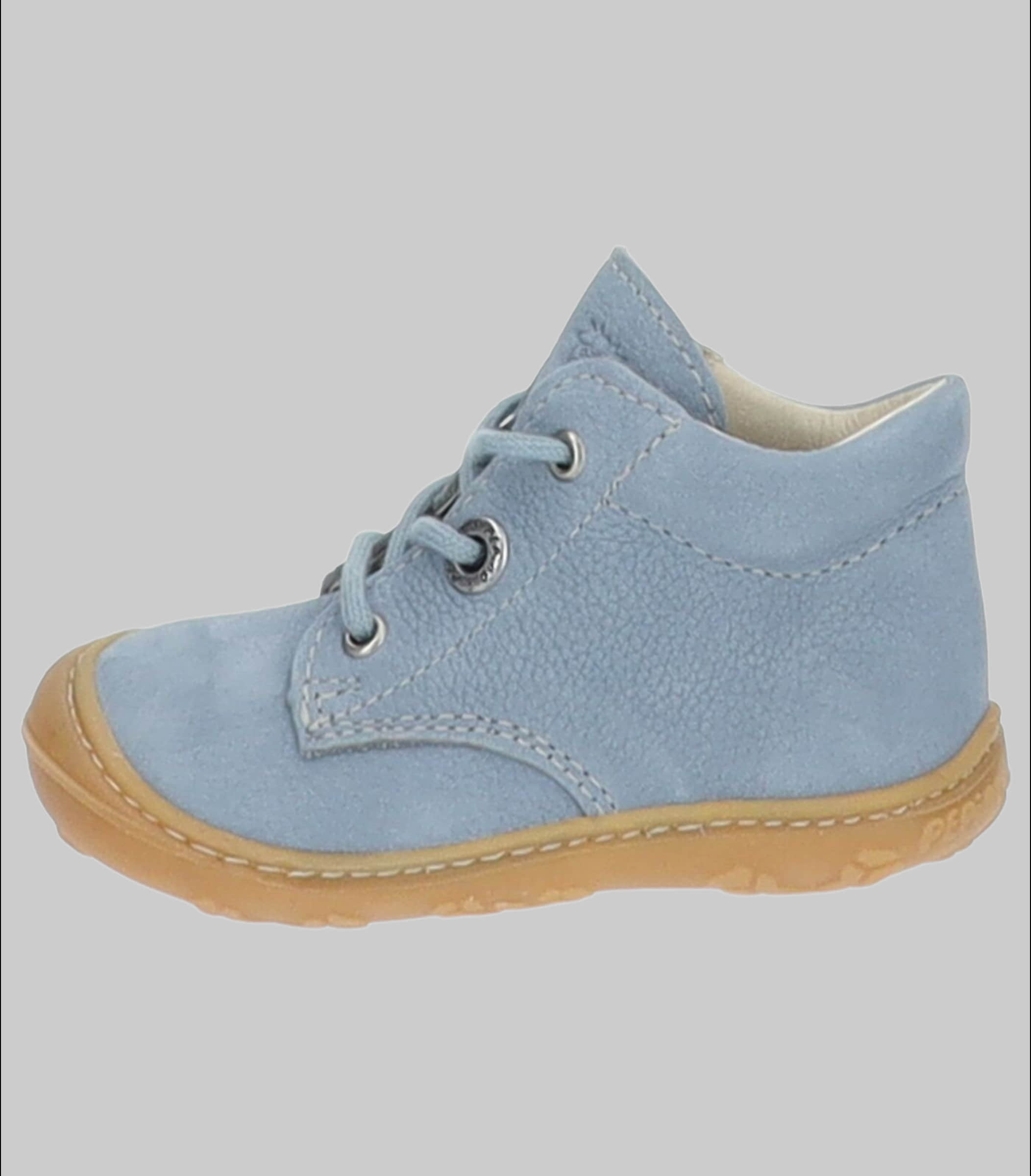 PEPINO by RICOSTA Ricosta Pepino 'Cory' Lauflerner: Premium Leather Kids Running Shoe - WMS Fit Hellblau Mädchenmode
