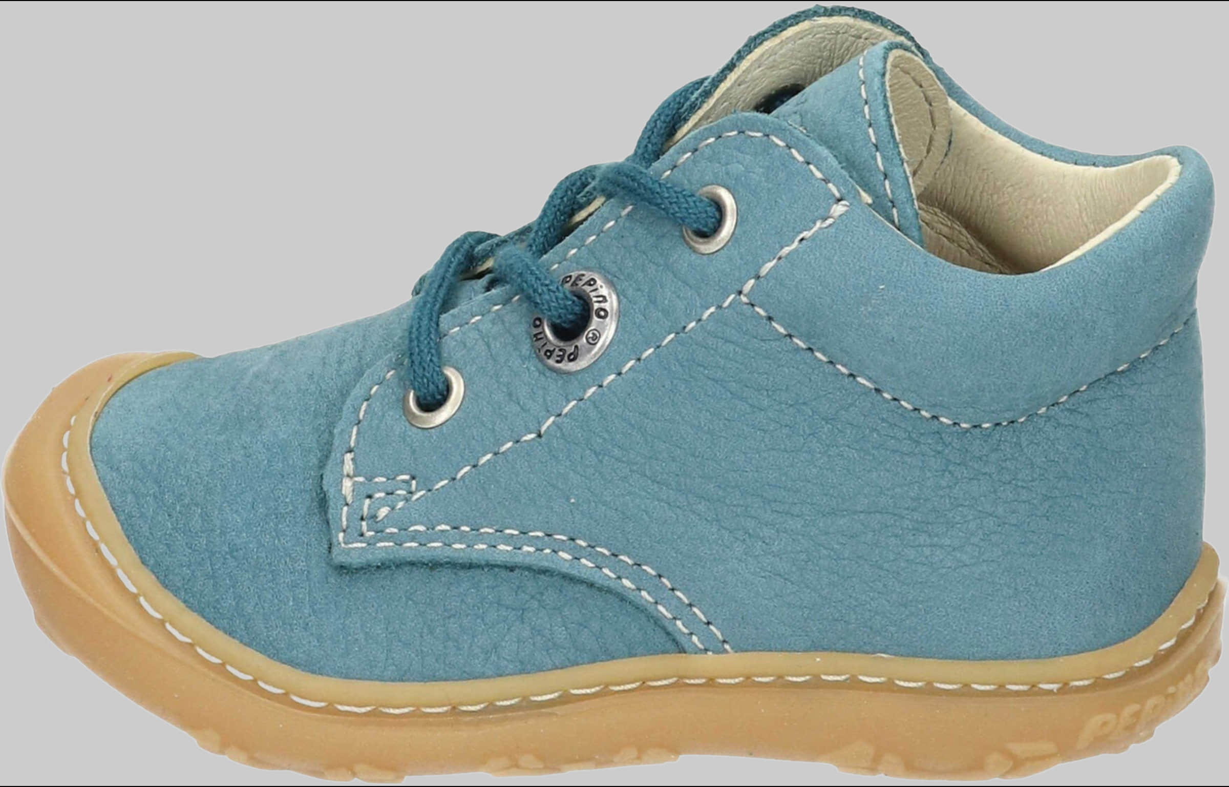 Ricosta Pepino 'Cory' Lauflerner: Premium Leather Kids Running Shoe - WMS Fit hellblau Babymode PEPINO by RICOSTA
