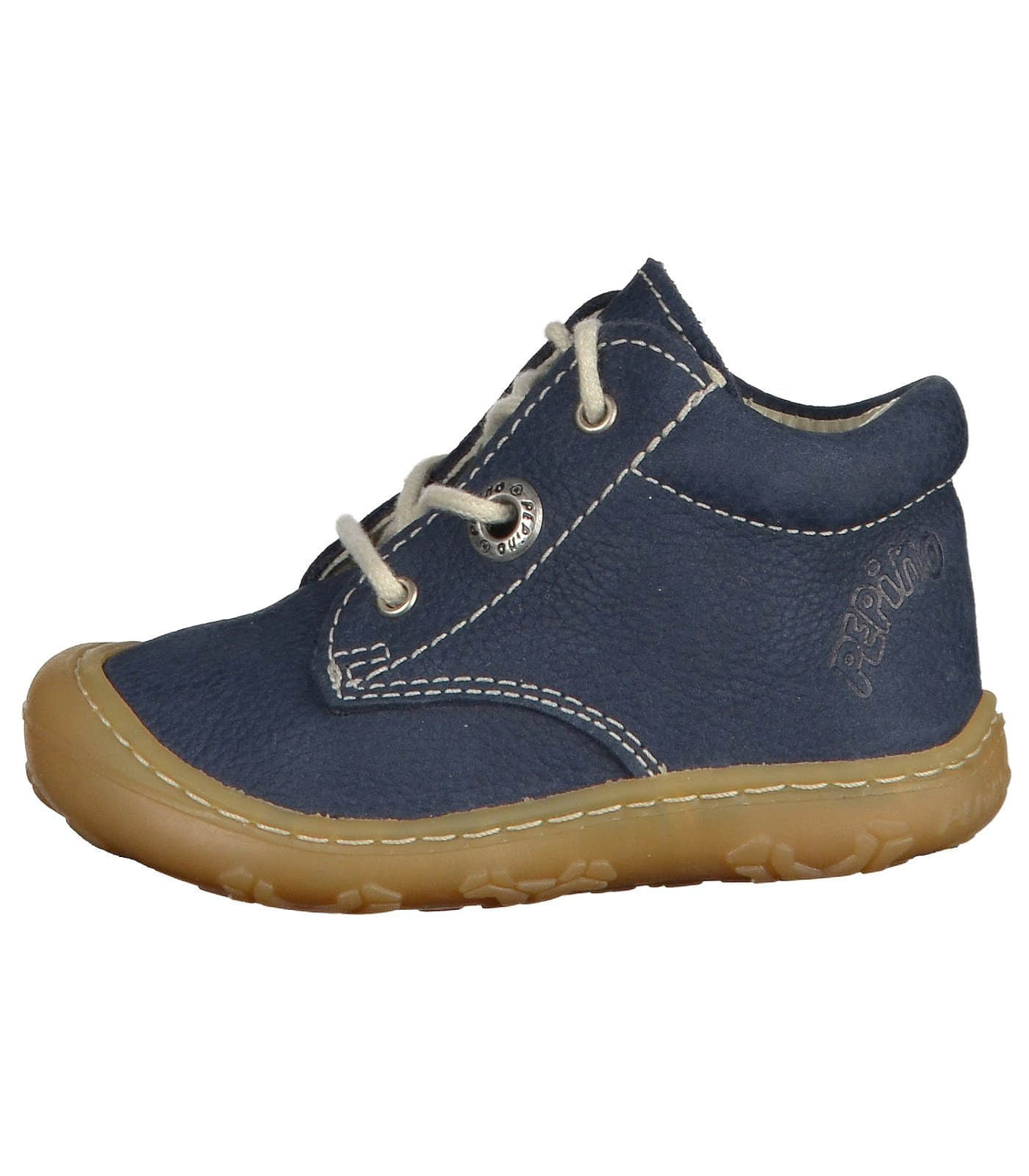 Babymode PEPINO by RICOSTA Ricosta Pepino 'Cory' Lauflerner: Premium Leather Kids Running Shoe - WMS Fit Dunkelblau