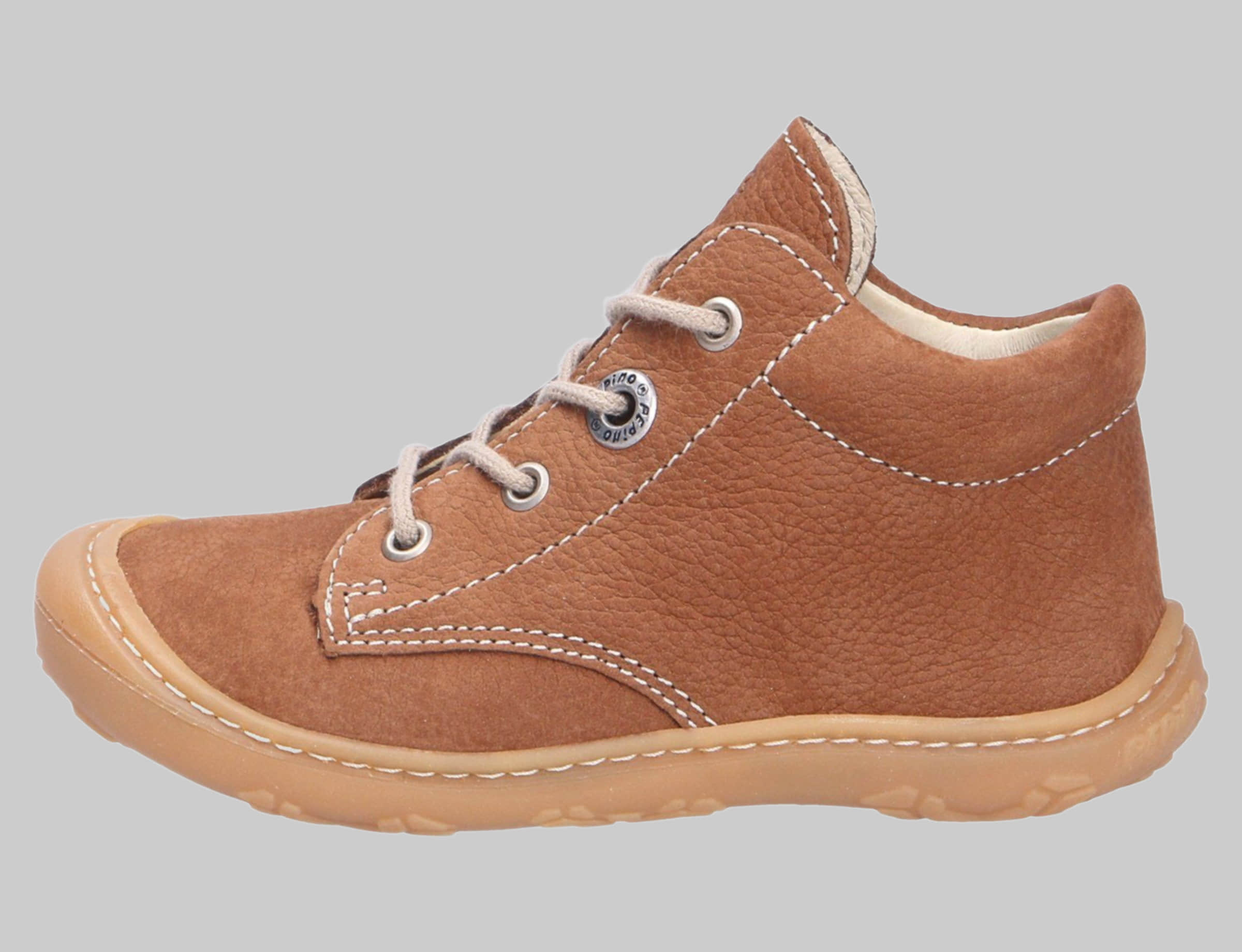 PEPINO by RICOSTA Ricosta Pepino 'Cory' Lauflerner: Premium Leather Kids Running Shoe - WMS Fit Curry Lauflernschuhe