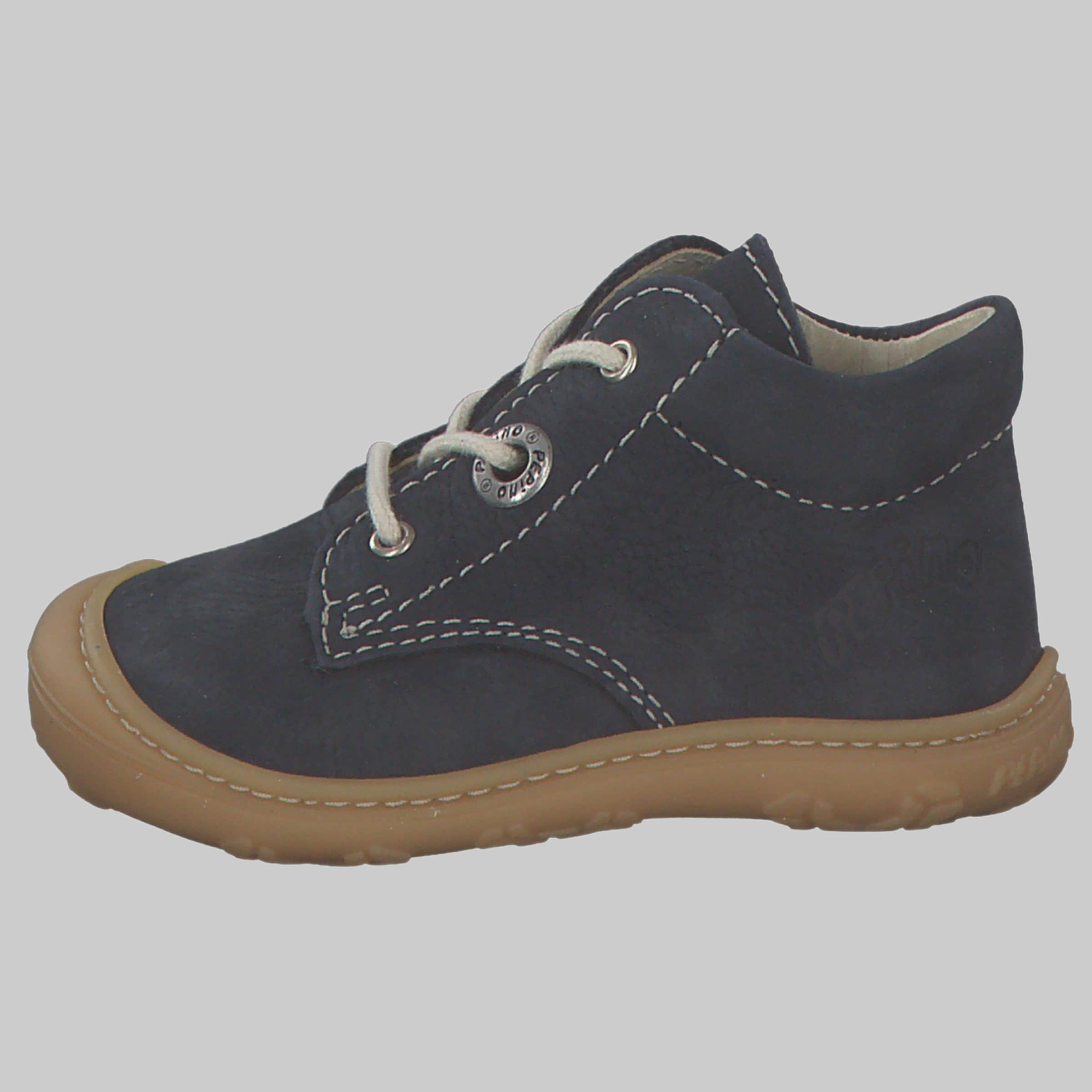 Ricosta Pepino 'Cory' Lauflerner: Premium Leather Kids Running Shoe - WMS Fit Blau (See) Babymode PEPINO by RICOSTA