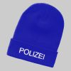 Schnoschi Strickmütze mit Polizei blau Mädchenmode Schnoschi