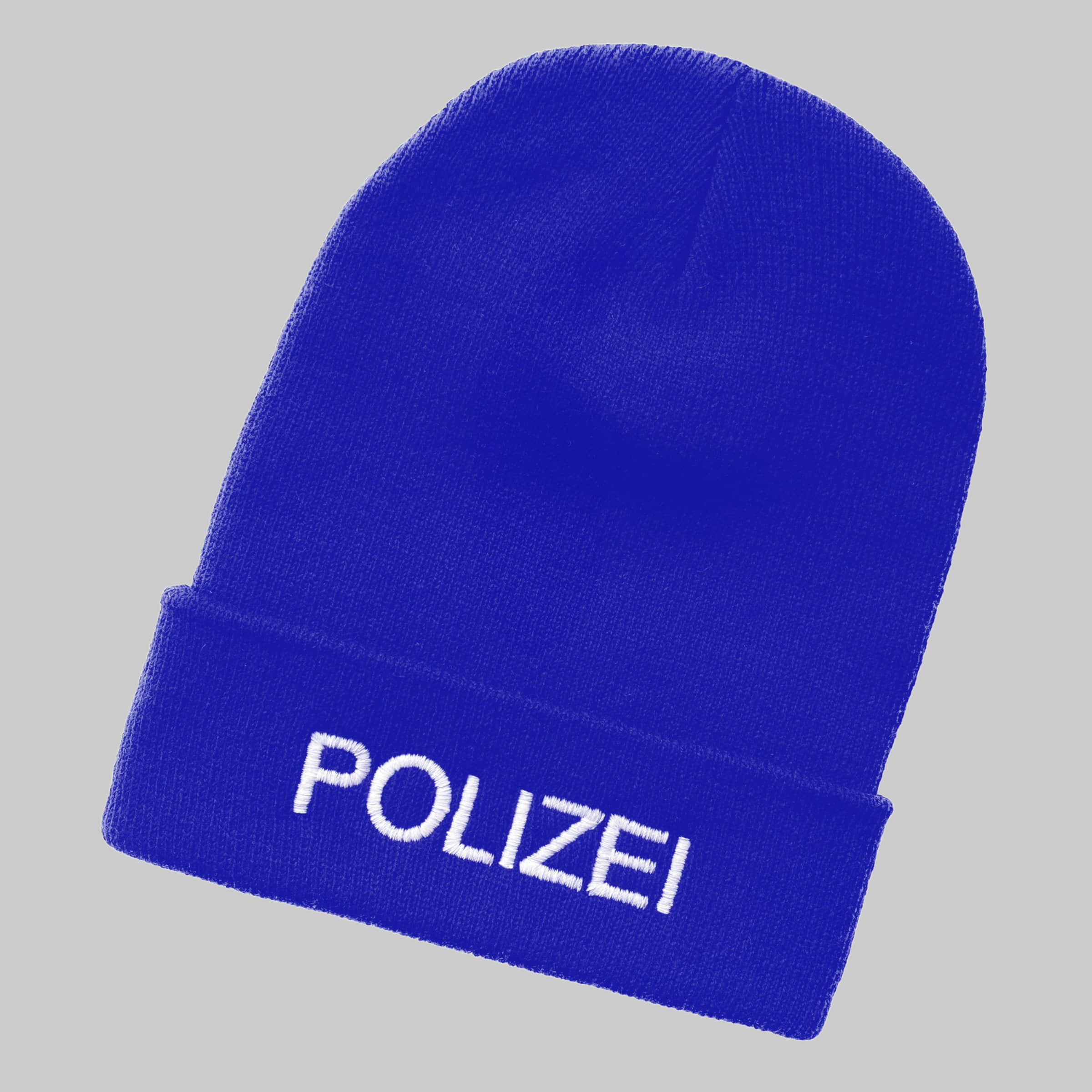 Schnoschi Strickmütze mit Polizei blau Mädchenmode Schnoschi