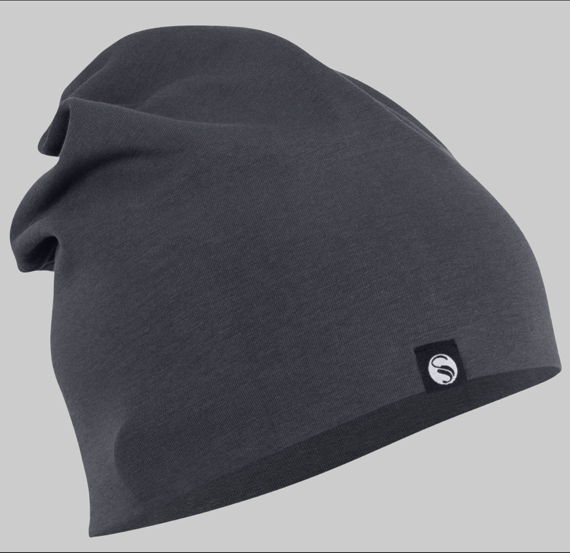 Mädchenmode Stark Soulu00AE Stark Soul® Uni Slouch Beanie - Premium Cotton Jersey Knit Dunkelgrau