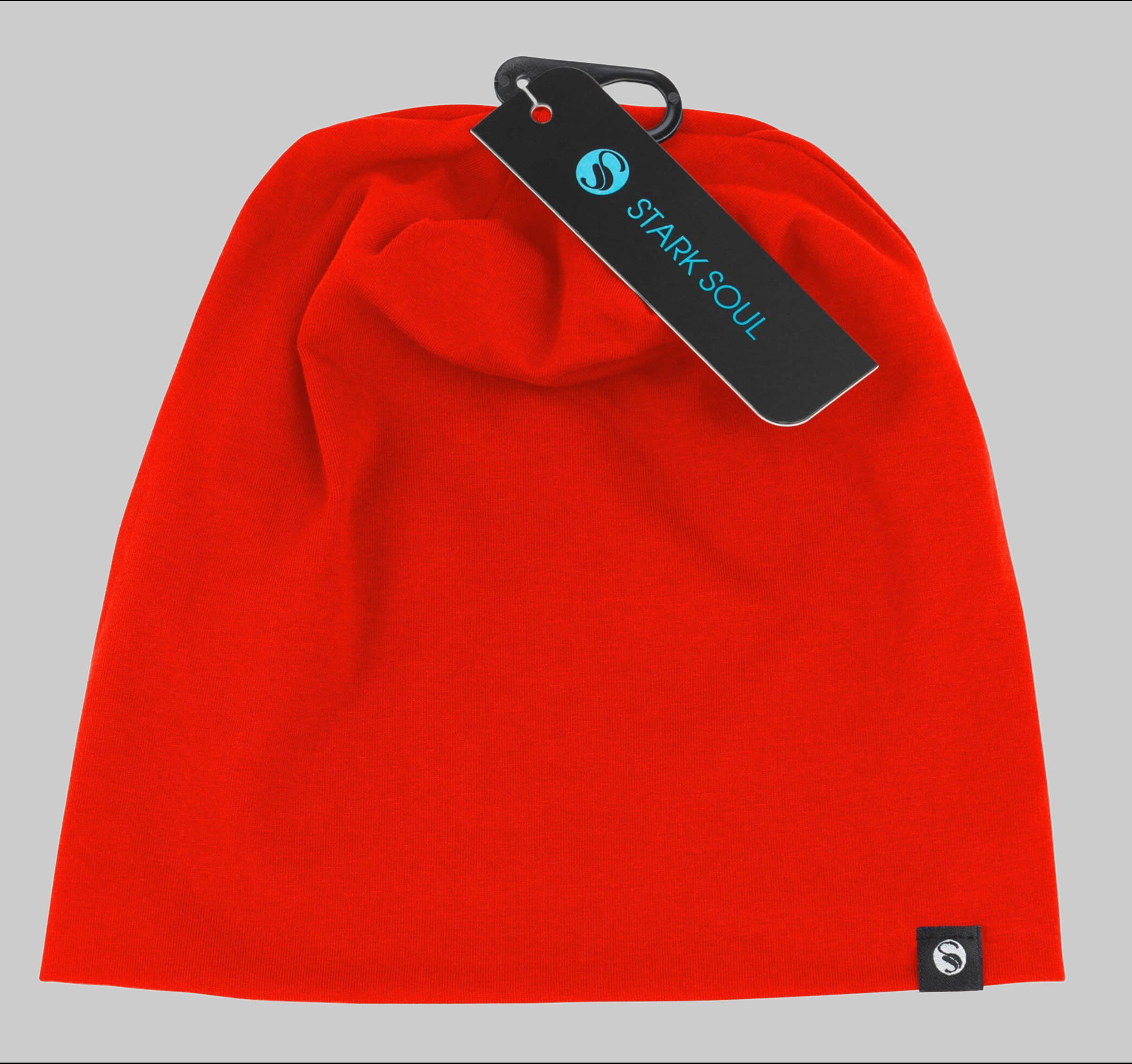 Stark Soulu00AE Accessoires & Taschen Stark Soul® Uni Slouch Beanie - Premium Cotton Jersey Knit Rot