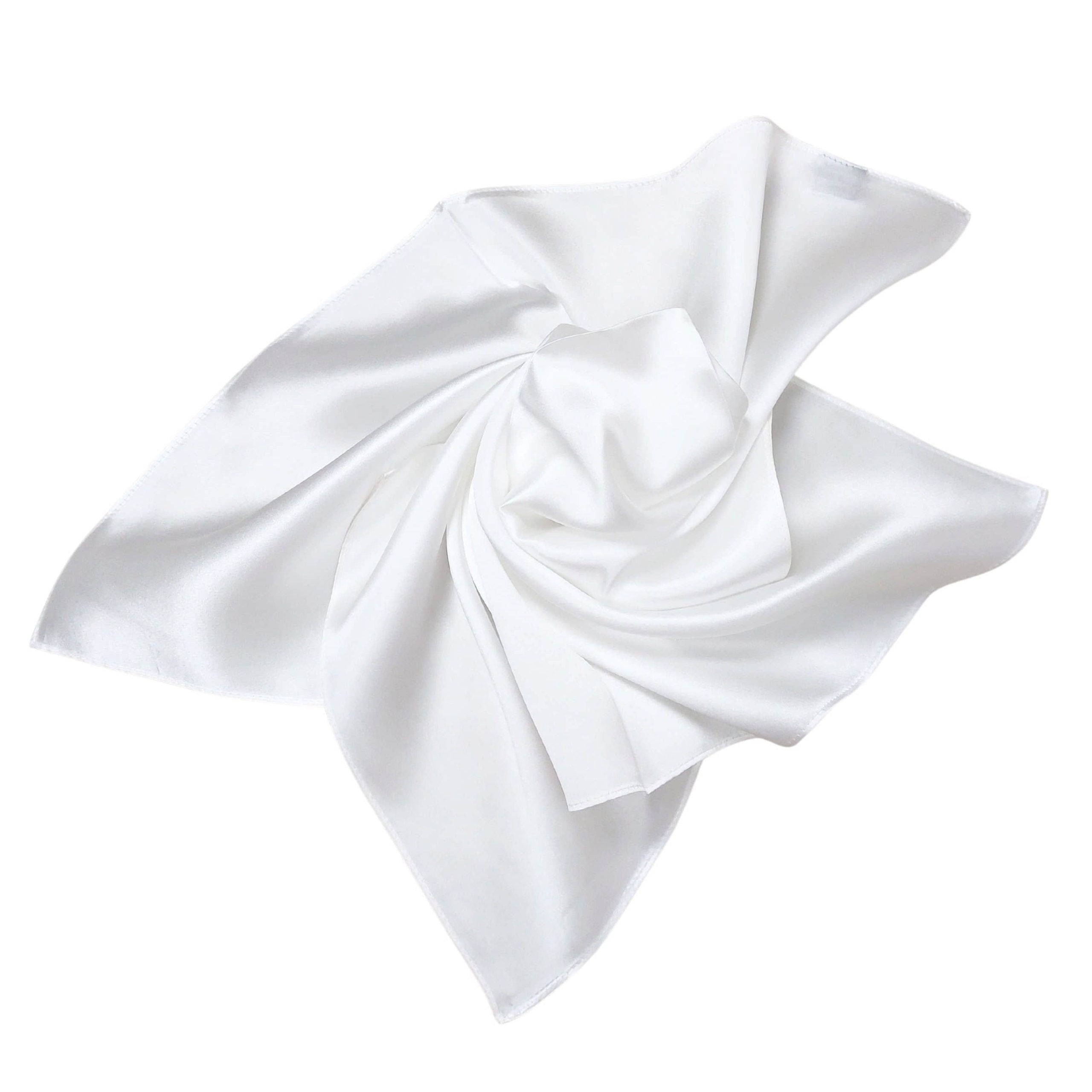 TINITEX TINITEX Seidentuch Nickituch Halstuch Seide Satin weiß Mädchenmode