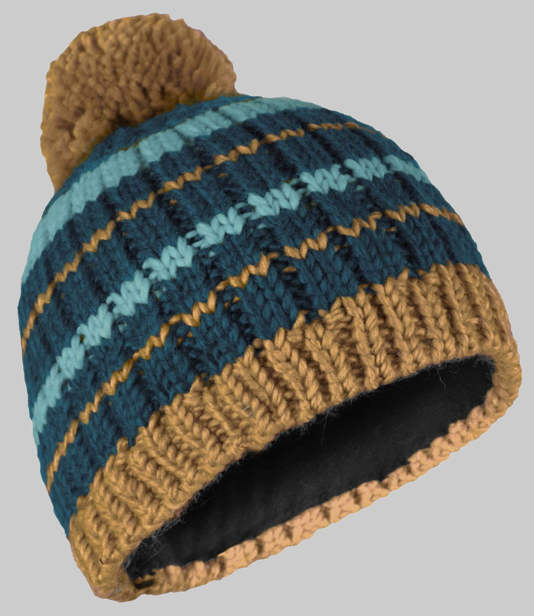 TROLLKIDS Bommelmütze Hafjell Blaugrün/W Mädchenmode TROLLKIDS