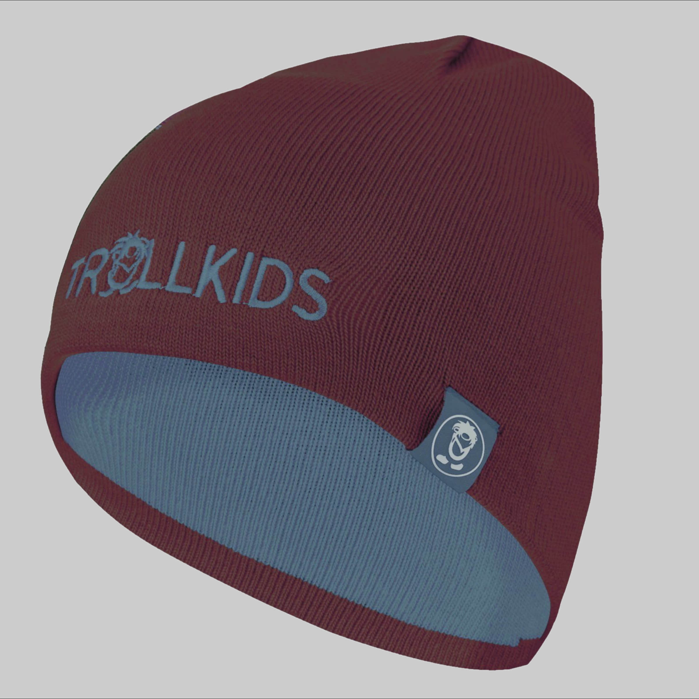 TROLLKIDS Bommelmütze Troll - Reversible Kids Beanie Stahlblau/ TROLLKIDS Mädchenmode