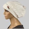 Taschen4life Taschen4life Damen Beanie mit Bommel – Lange Strickmütze, Twistmuster, Warm & Stylisch weiß Mädchenmode