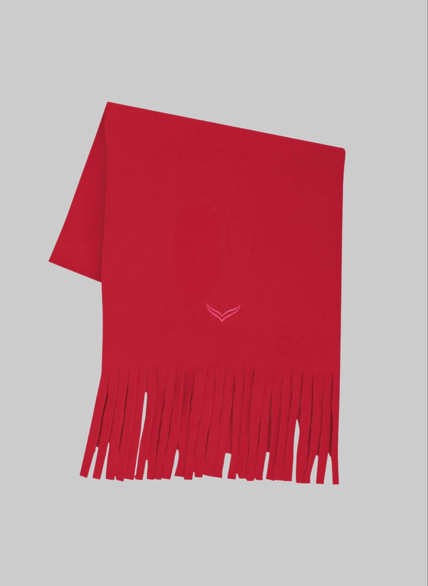 Trigema Mädchenmode Trigema Fleeceschal | Men's Fleece Scarf with Chic Fringes kirsch