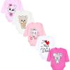 TupTam 5-Pack Baby Uni Long Sleeve Bodysuit with Prints/Solids I love Mum TupTam Babymode