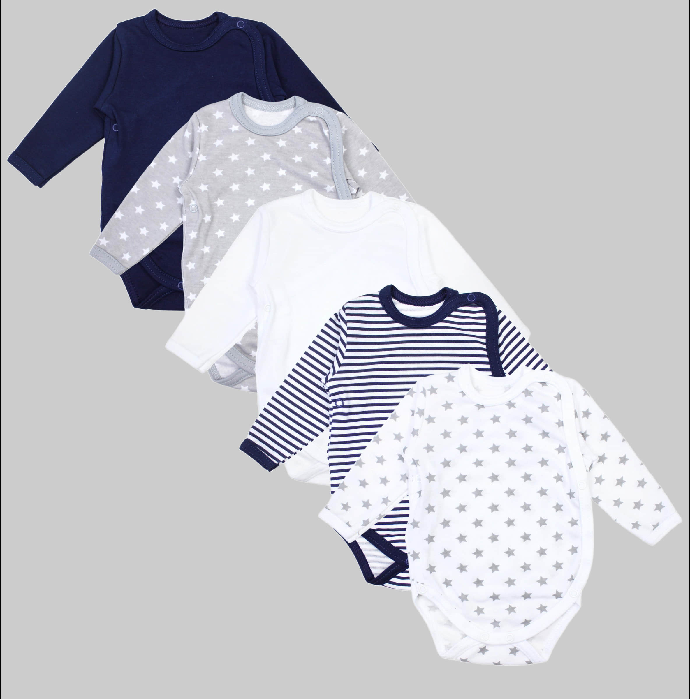 TupTam Babymode TupTam 5-Pack Baby Uni Long Sleeve Bodysuit with Prints/Solids Mehrfarbig