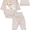 TupTam Baby Essentials Package - Uni Long Sleeve Bodysuit, Pants & Hat Set Bärchen Be TupTam Babymode
