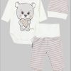TupTam Baby Essentials Package - Uni Long Sleeve Bodysuit, Pants & Hat Set Love Teddy TupTam Babymode