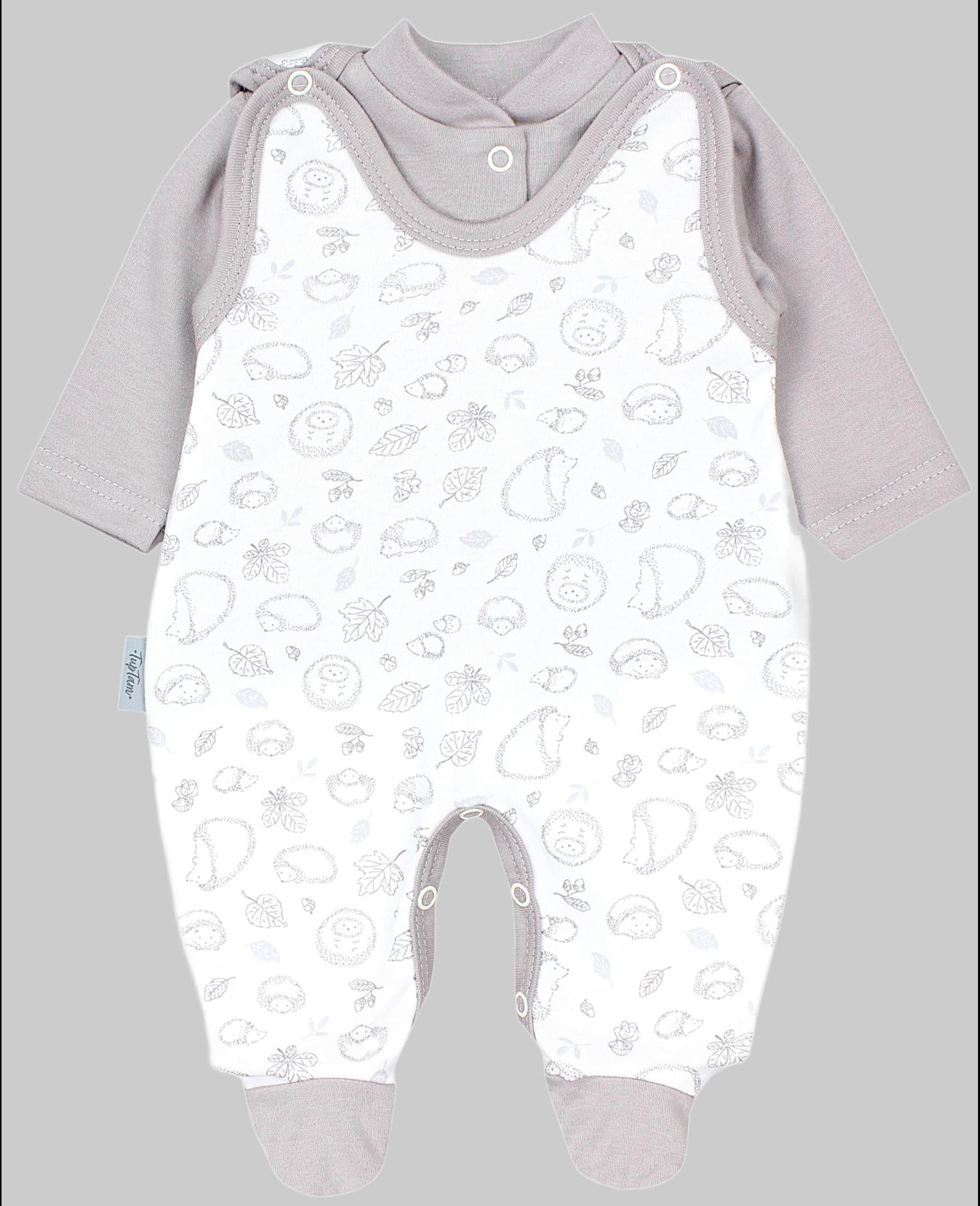 TupTam Baby Romper Set - Organic Cotton Animal Print & 'I Love Mum' - Girl & Boy Igel Beige TupTam Babymode