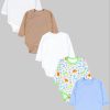TupTam Langarmbody – TupTam Jungen Baby Body Langarm Unifarben 5er Pack Dino Blau TupTam Babymode
