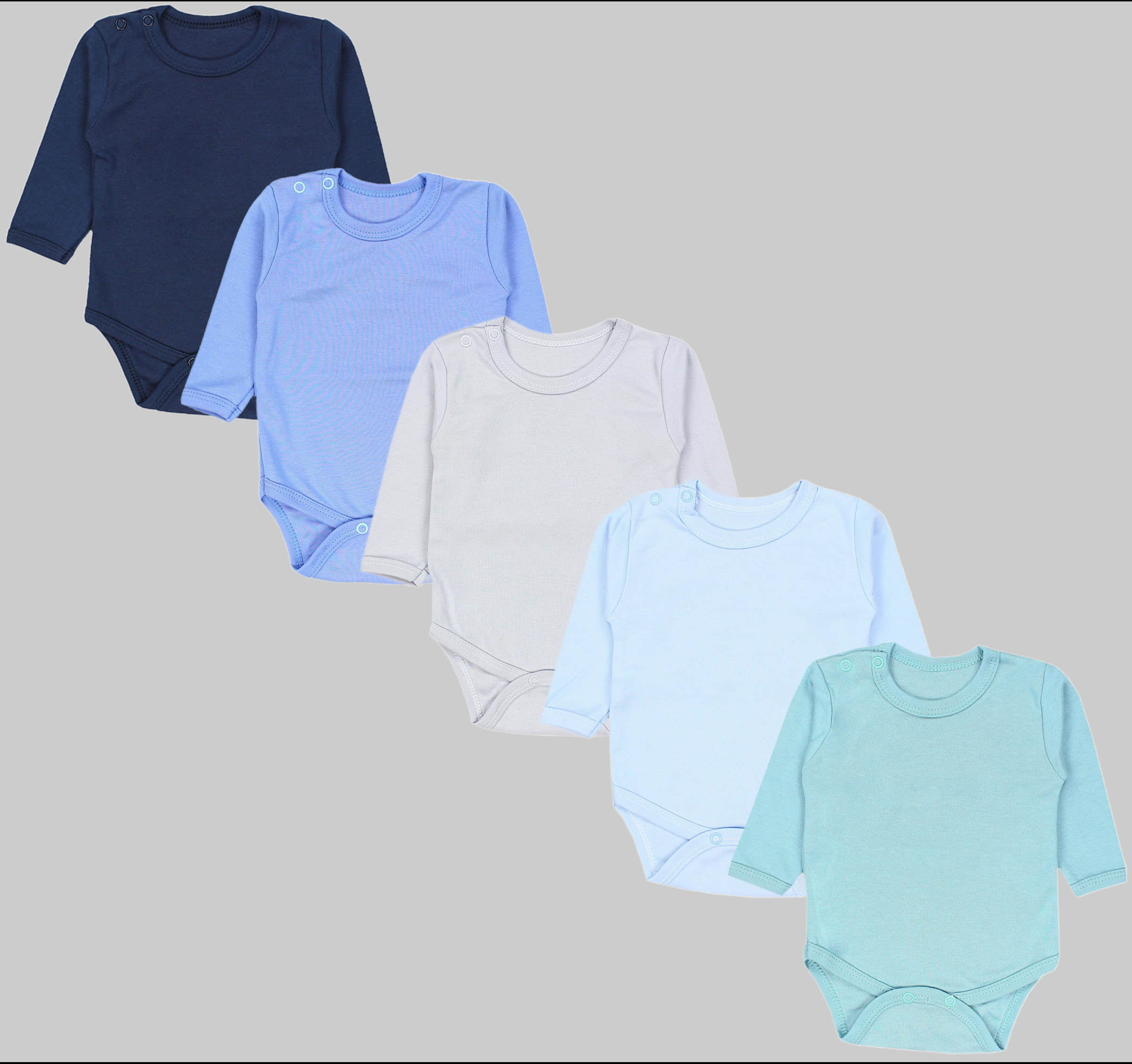 TupTam TupTam Langarmbody – TupTam Jungen Baby Body Langarm Unifarben 5er Pack Dunkelblau Babymode