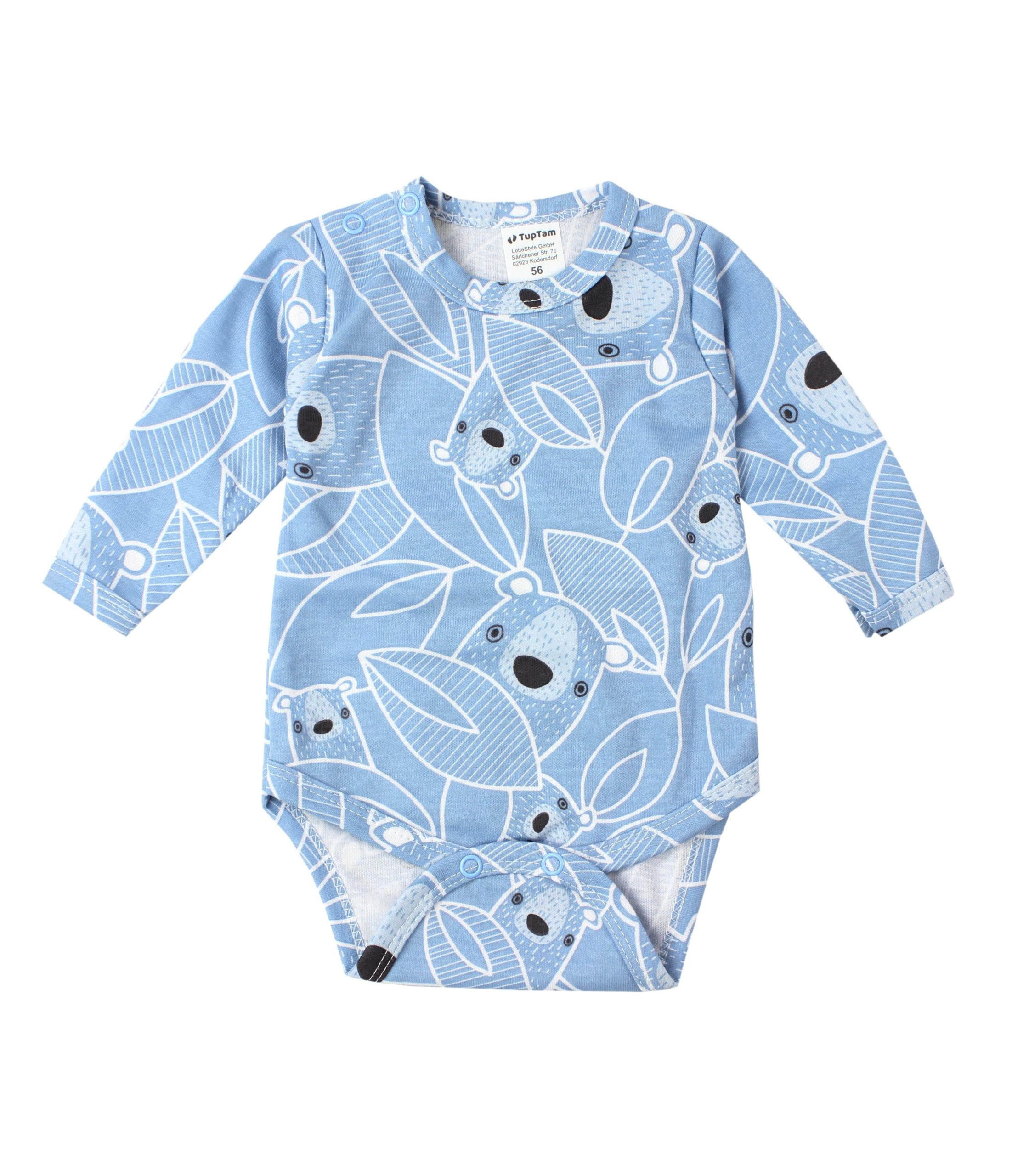TupTam Langarmbody – TupTam Jungen Baby Body Langarm Unifarben 5er Pack Farbenmix 6 Babymode TupTam