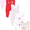 Babymode TupTam TupTam Strampler TupTam Baby Uni Strampler mit Aufdruck Spruch 5er Pack (5-tlg) Flamingo R
