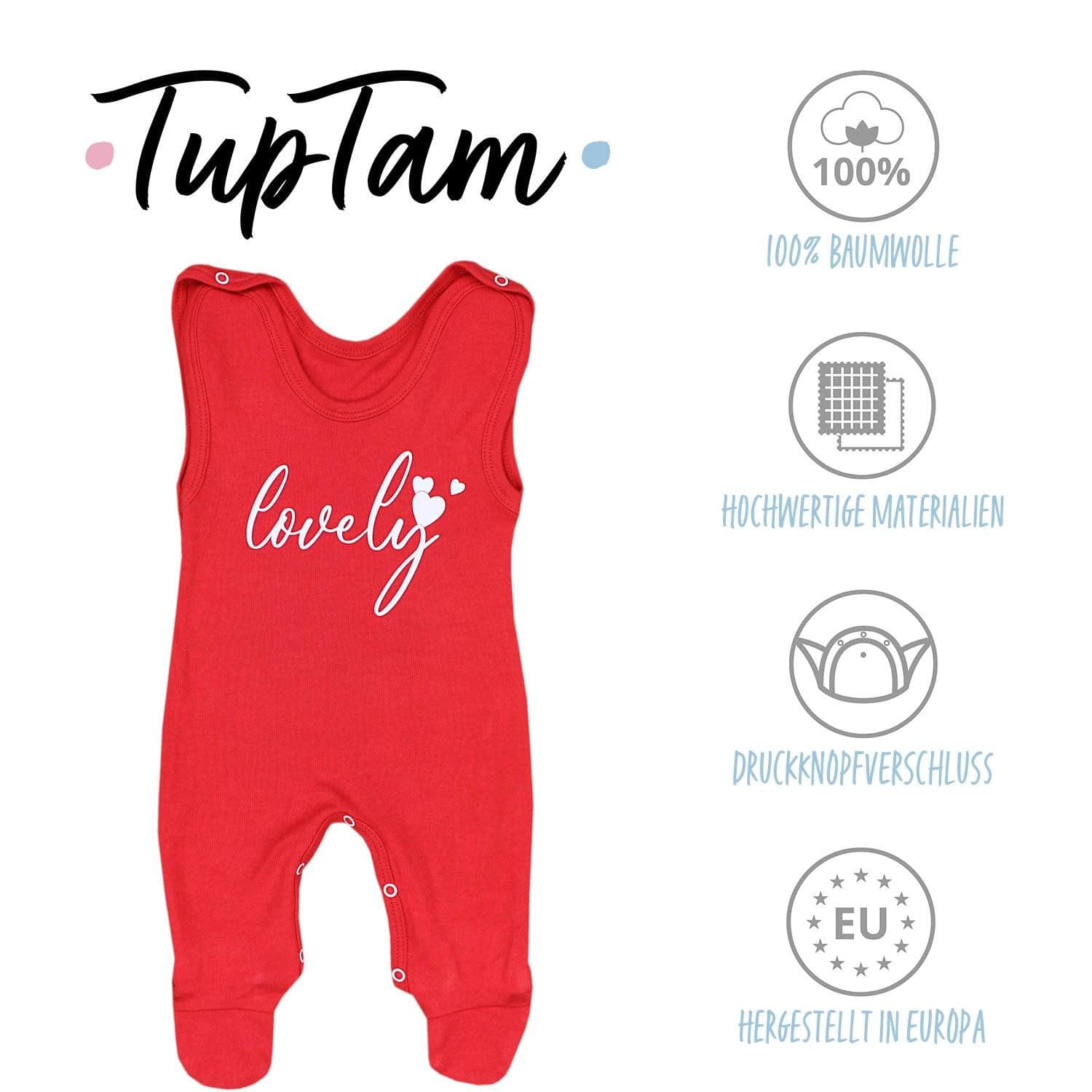 Babymode TupTam TupTam Strampler TupTam Baby Uni Strampler mit Aufdruck Spruch 5er Pack (5-tlg) Flamingo R