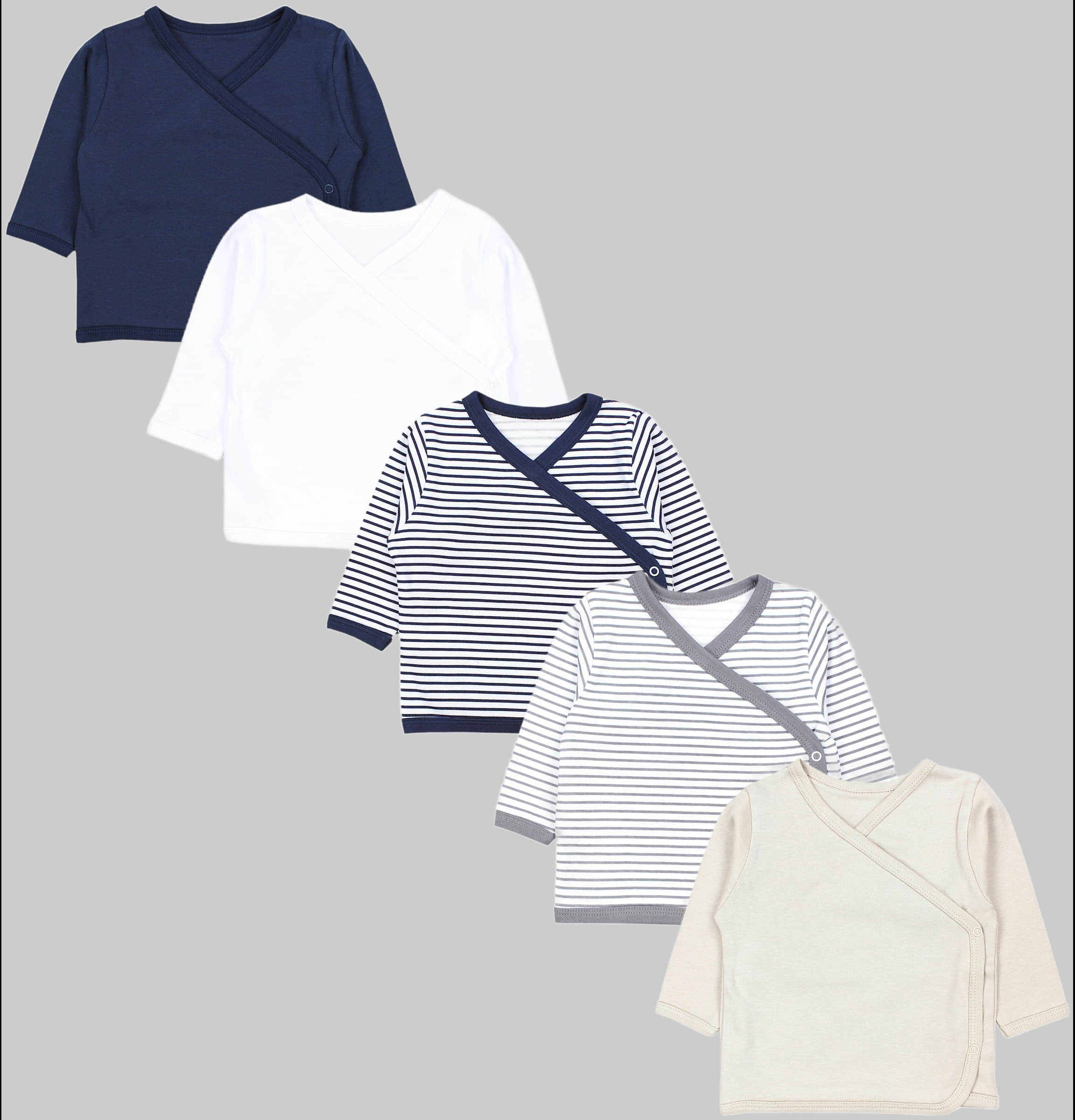 TupTam Babymode TupTam Wickelshirt TupTam Baby Jungen Langarm Wickelshirt Baumwolle 5er Set Streifen M